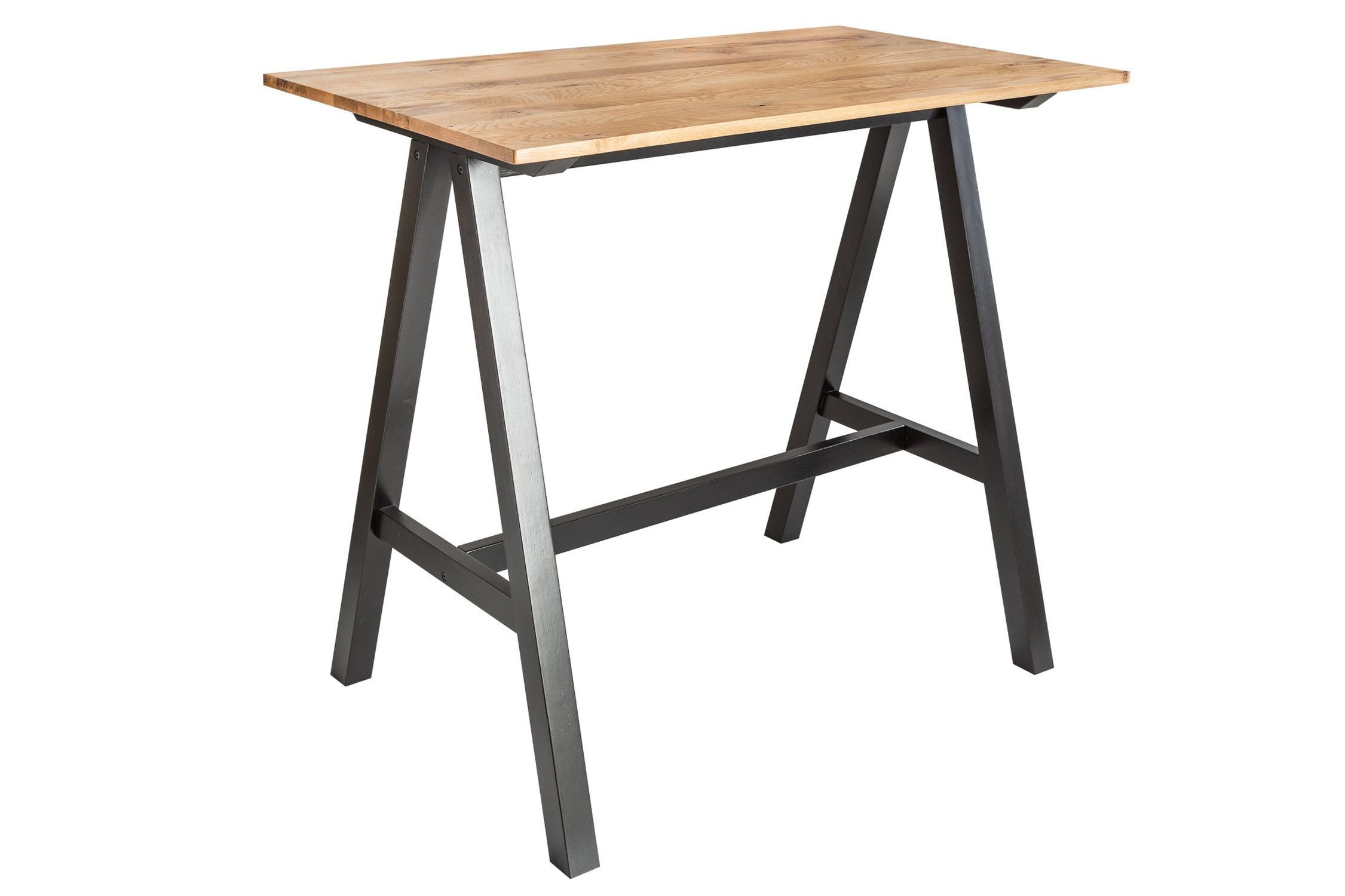 Bartisch Holz (Wildeiche) Metall 120 x 70 cm