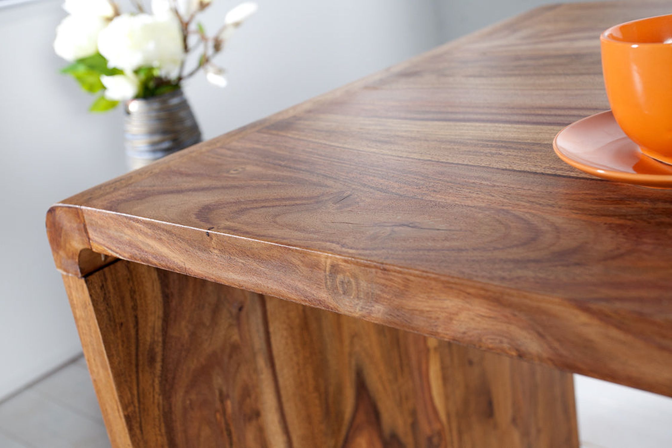 Schreibtisch Sheesham Holz in Natur 120 x 60 cm