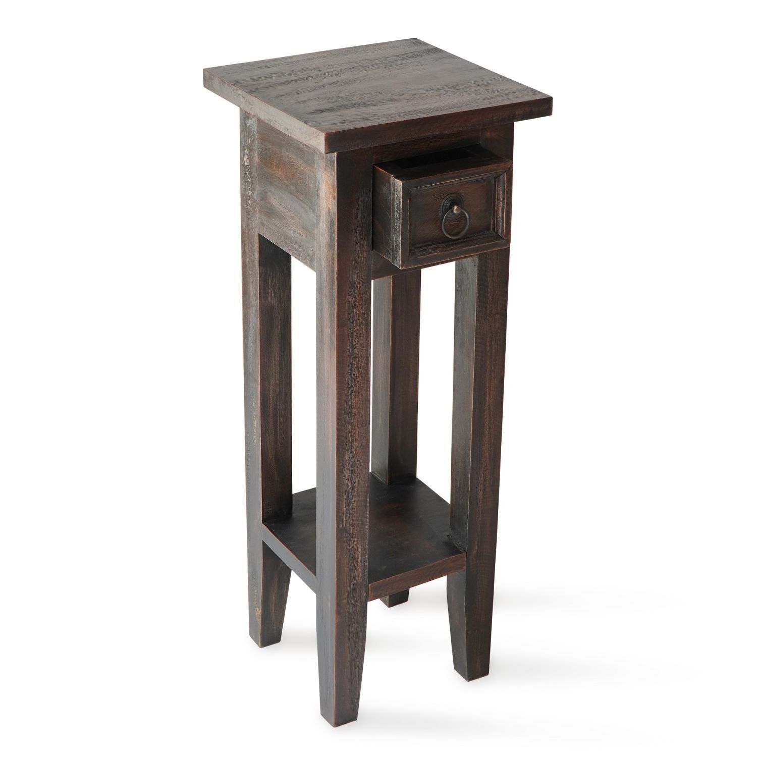 Telefontisch Mahagoni Holz B: 25cm Shabby Braun