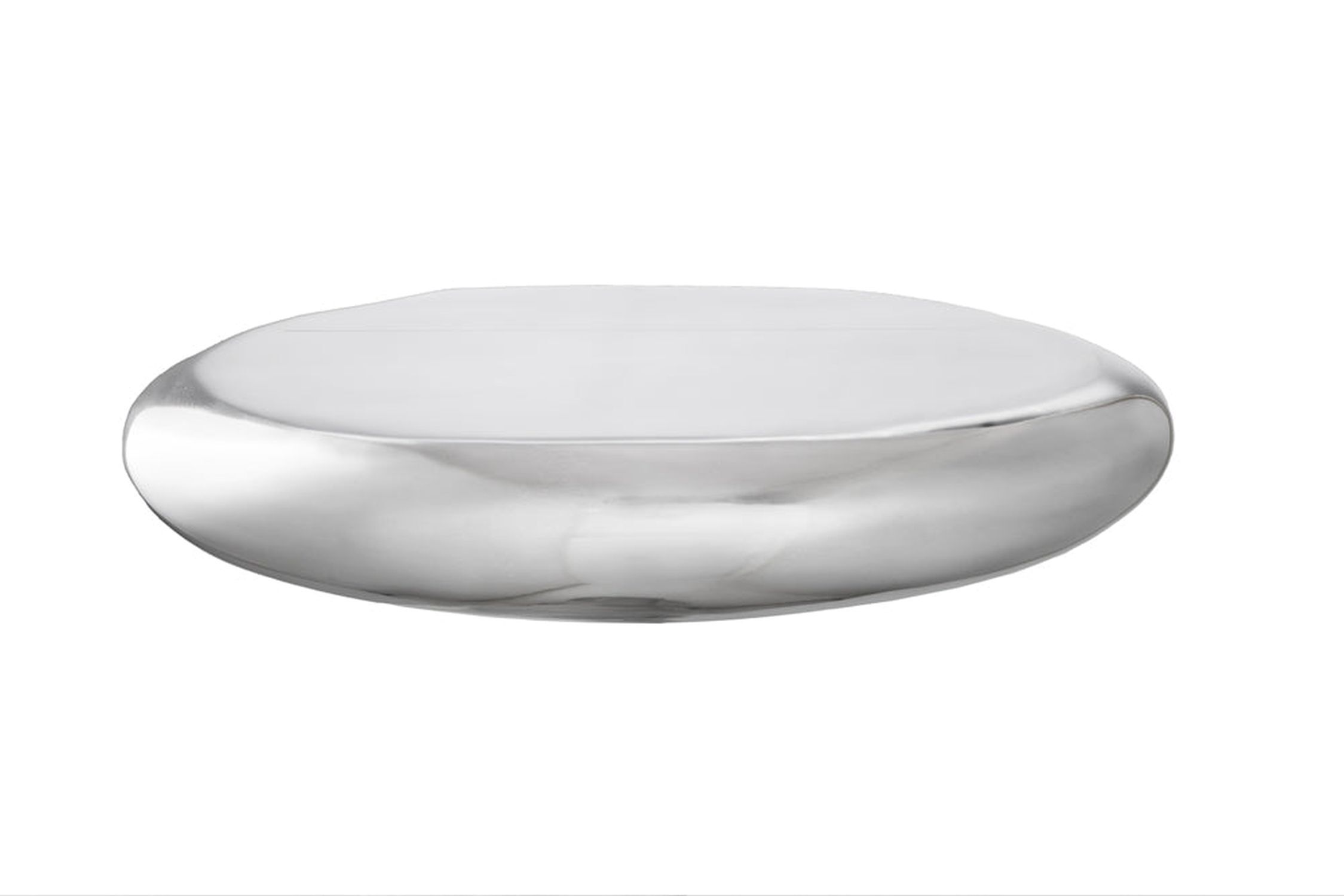 Wandregal Metall in Silber B: 40 cm rund schwebend