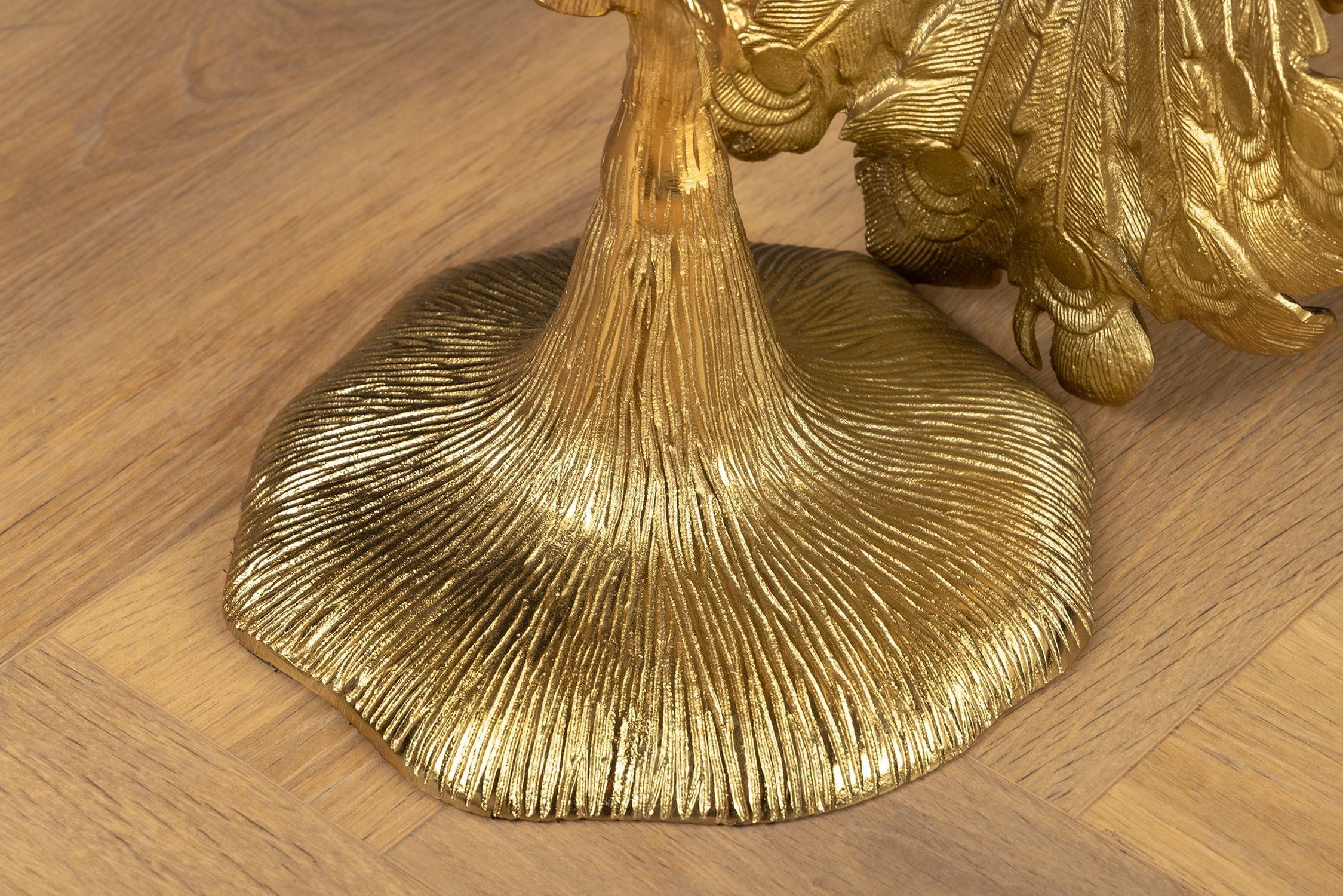 Beistelltisch Marmor Metall in Weiß Gold 33x31 cm Handarbeit