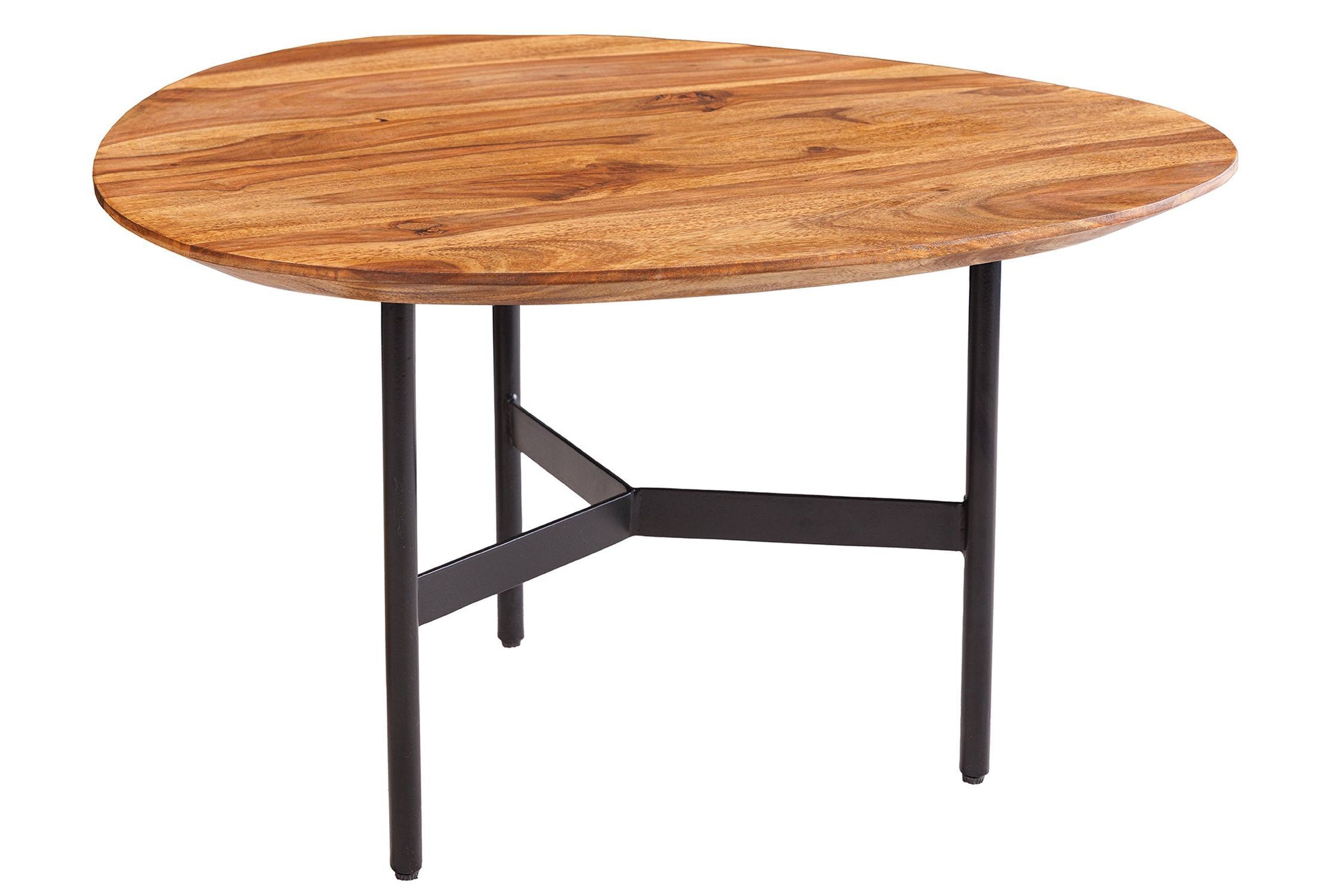 Couchtisch Sheesham Holz Metall 60 x 60 cm Industrial