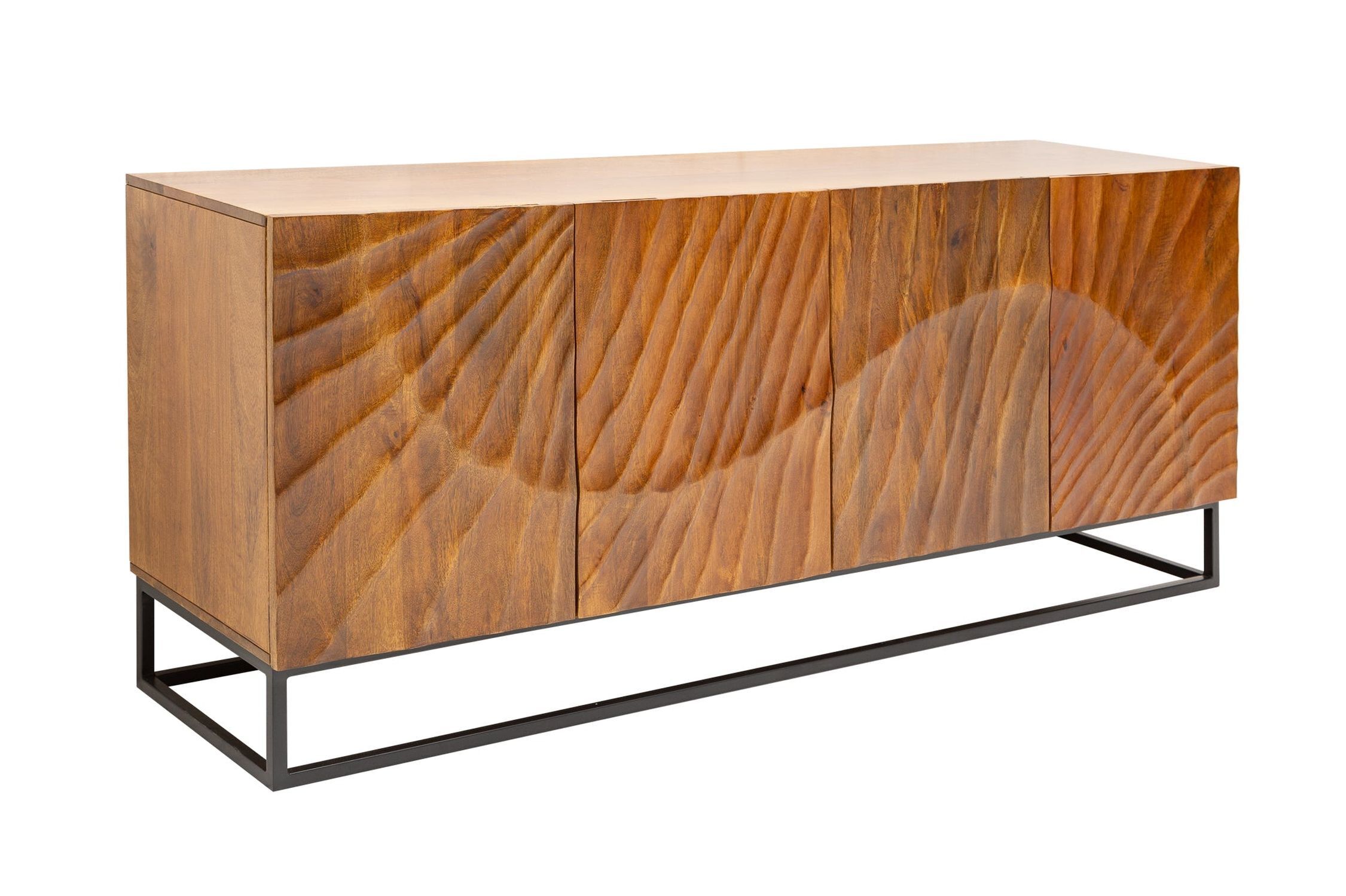 Sideboard Mangoholz Metall 177 x 76 cm Handarbeit