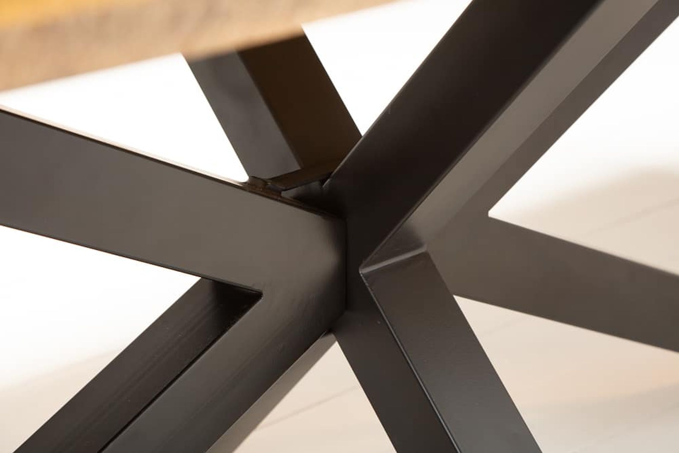 Esstisch Mango Holz Metall 180 x 90 cm Industrial Design