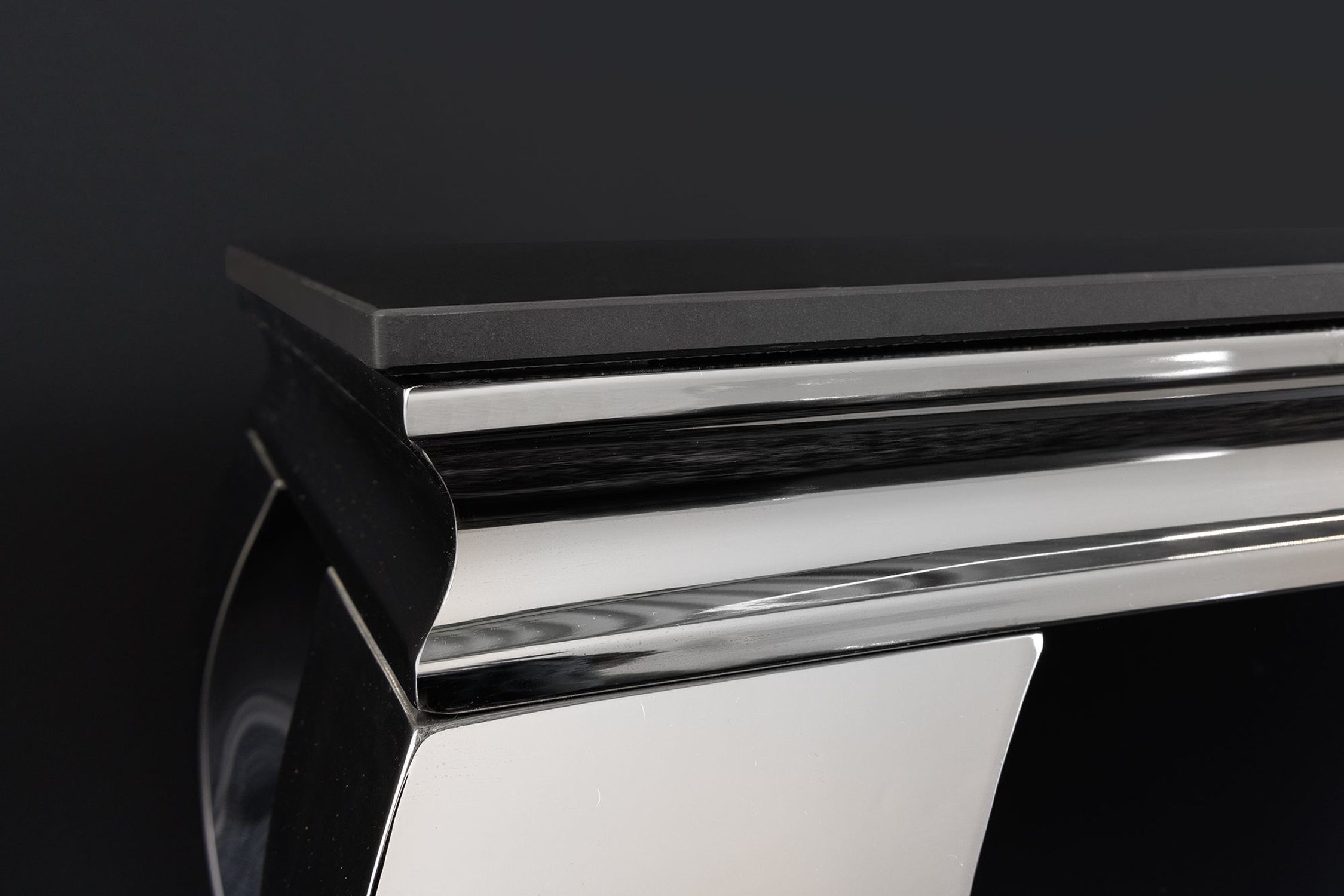 Konsolentisch Keramik in Schwarz Silber 145cm