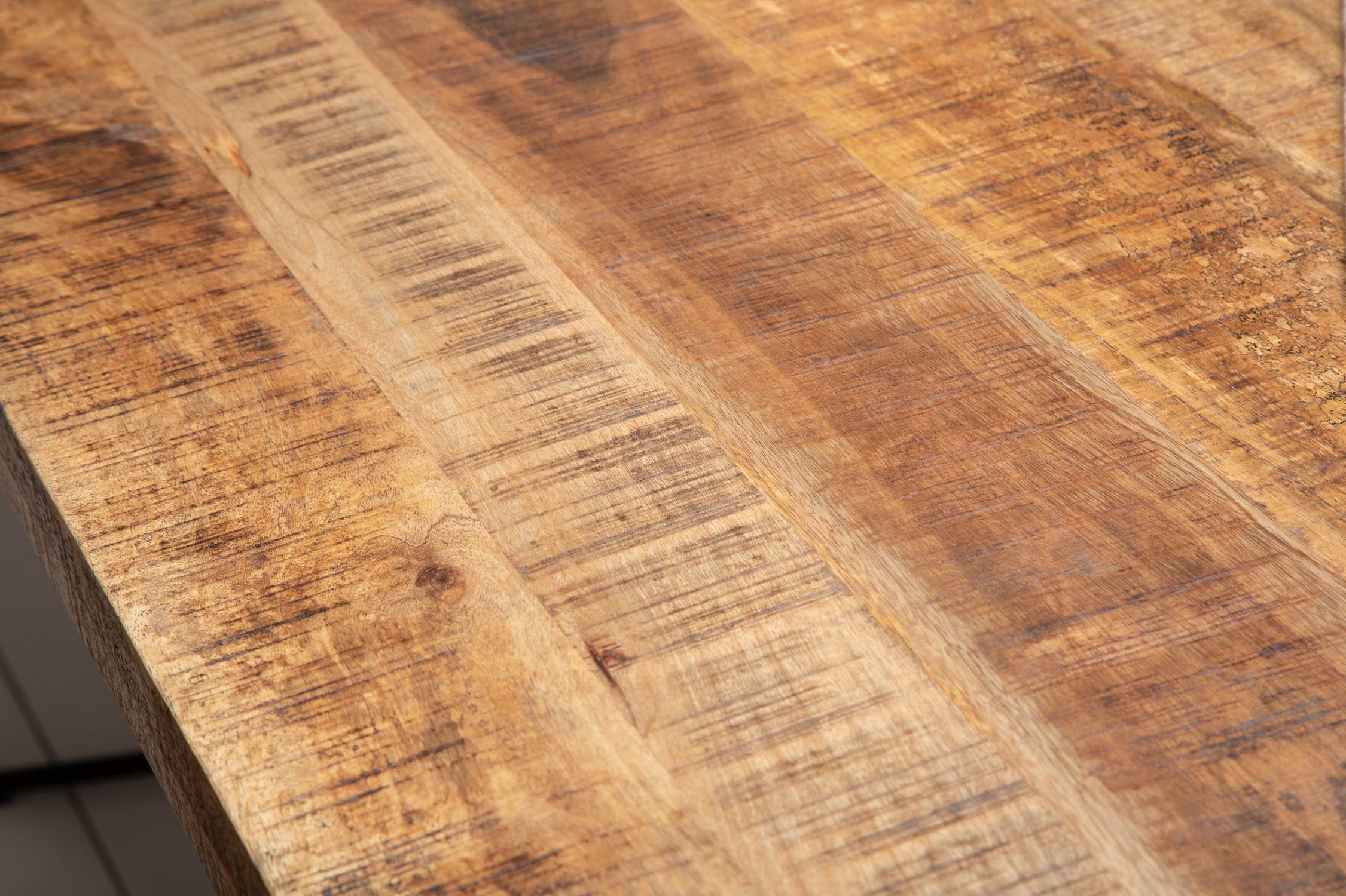 Esstisch Mango Holz Metall 180 x 90 cm Industrial Design