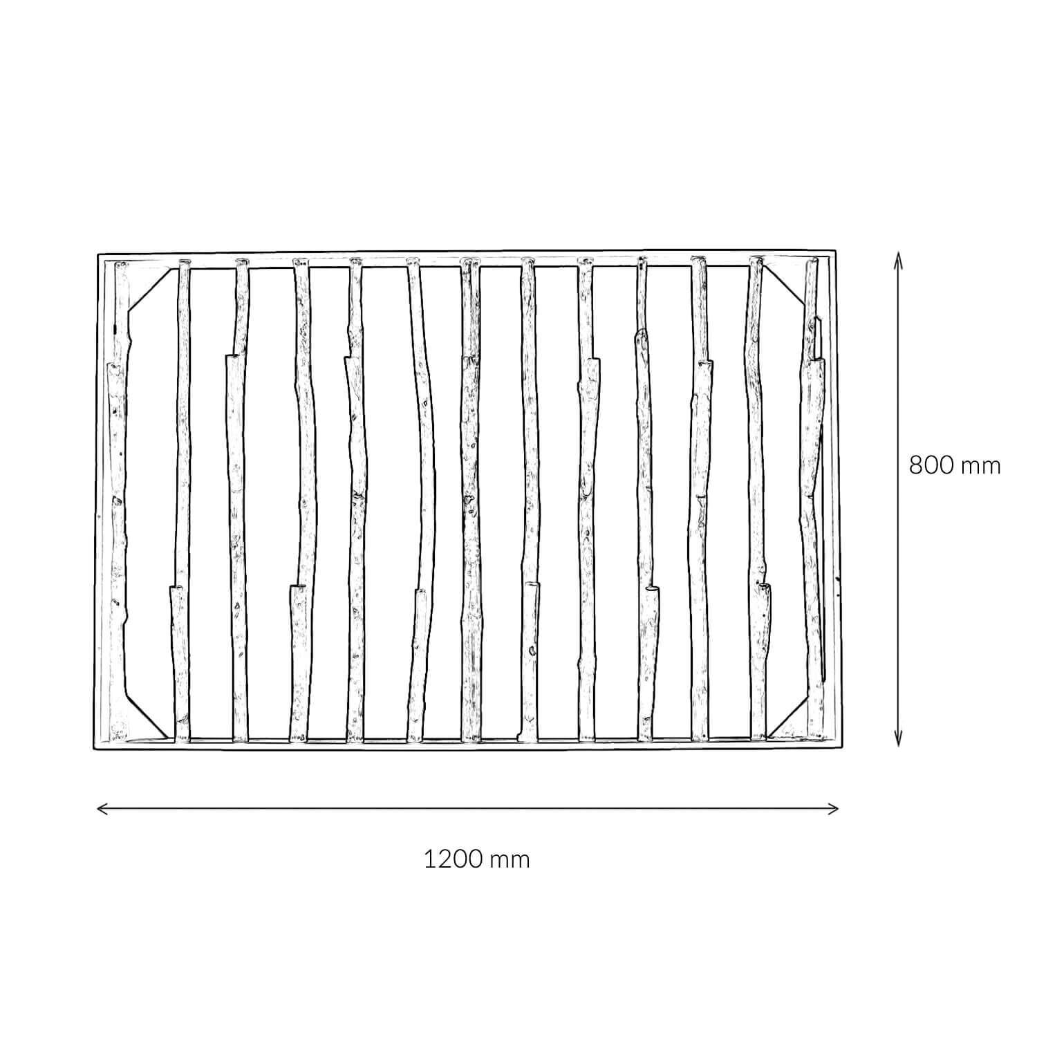 Wandgarderobe Treibholz 50 cm in Braun Handarbeit