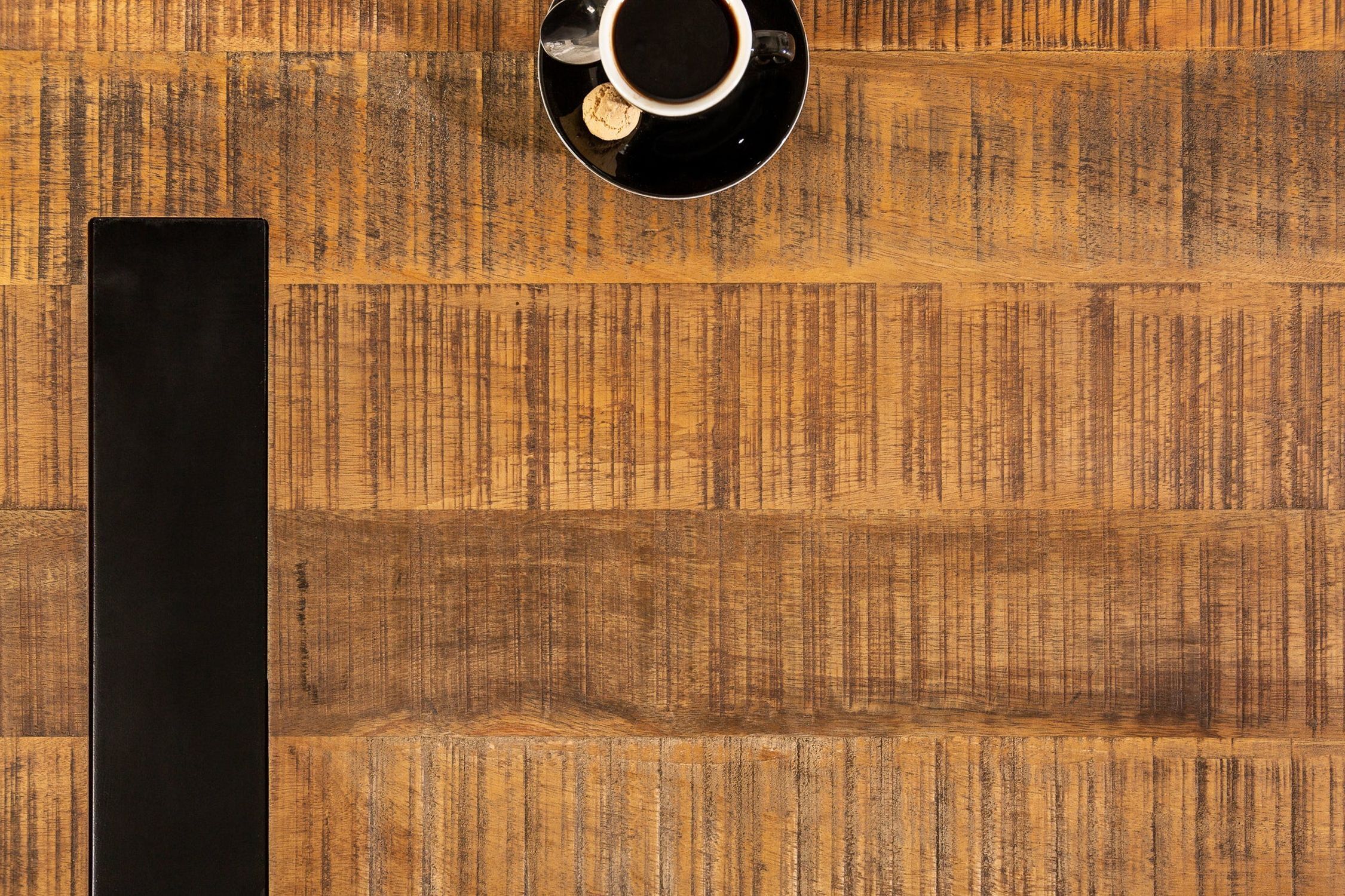 Couchtisch Mango Holz Metall 100 x 60 cm Kufengestell