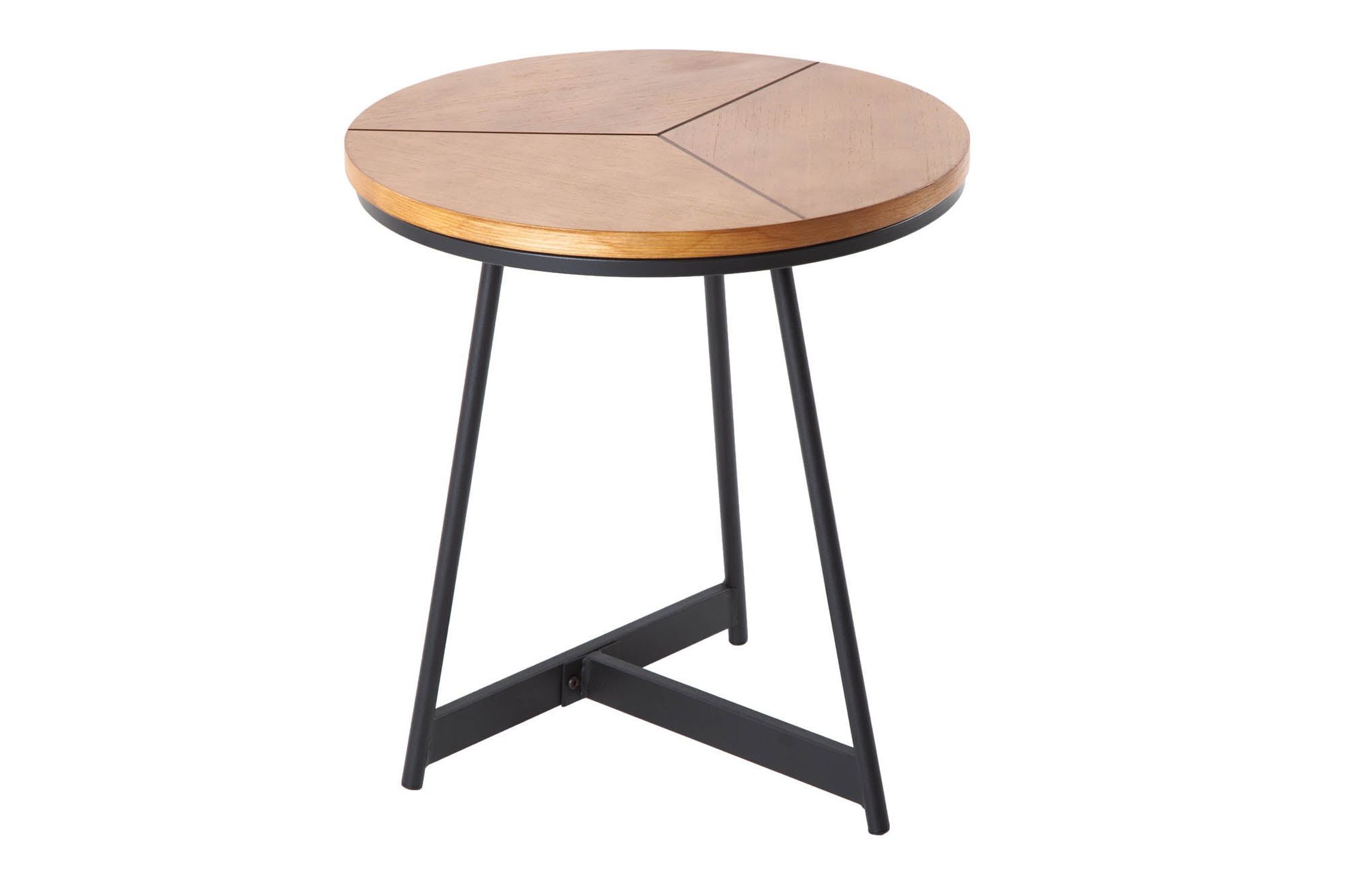 Beistelltisch Holz (Eiche) Metall 45 x 45 cm