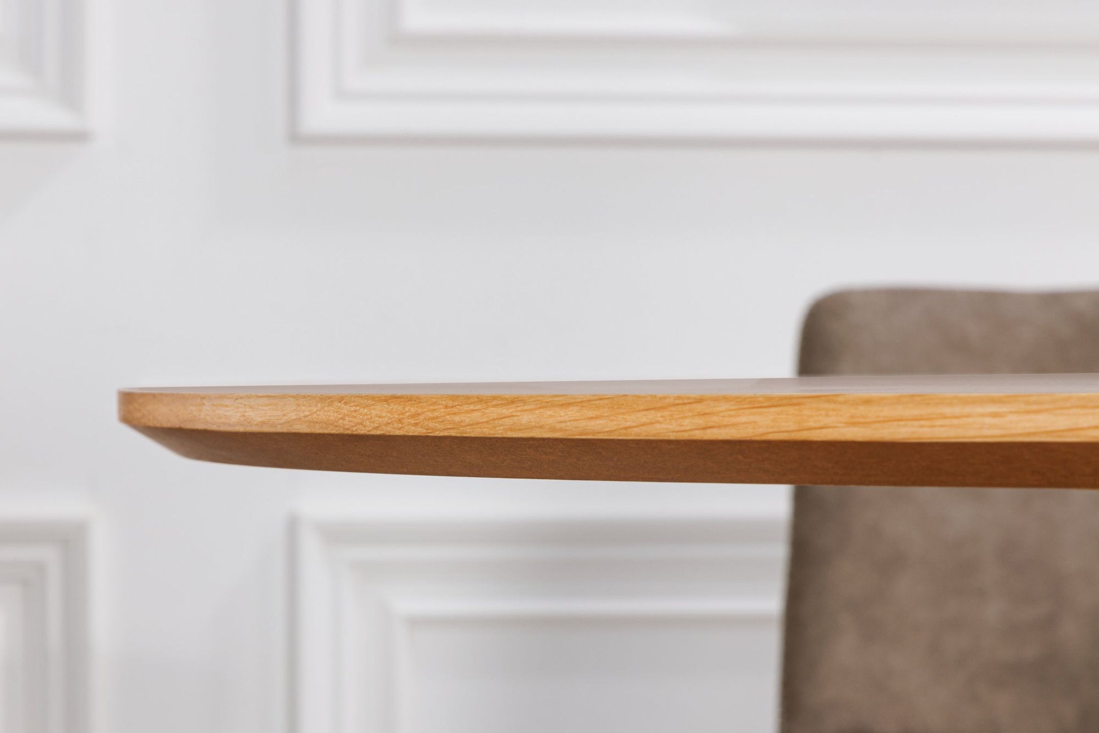 Esstisch rund Ø 120 cm Japandi Design Dunkelbraun