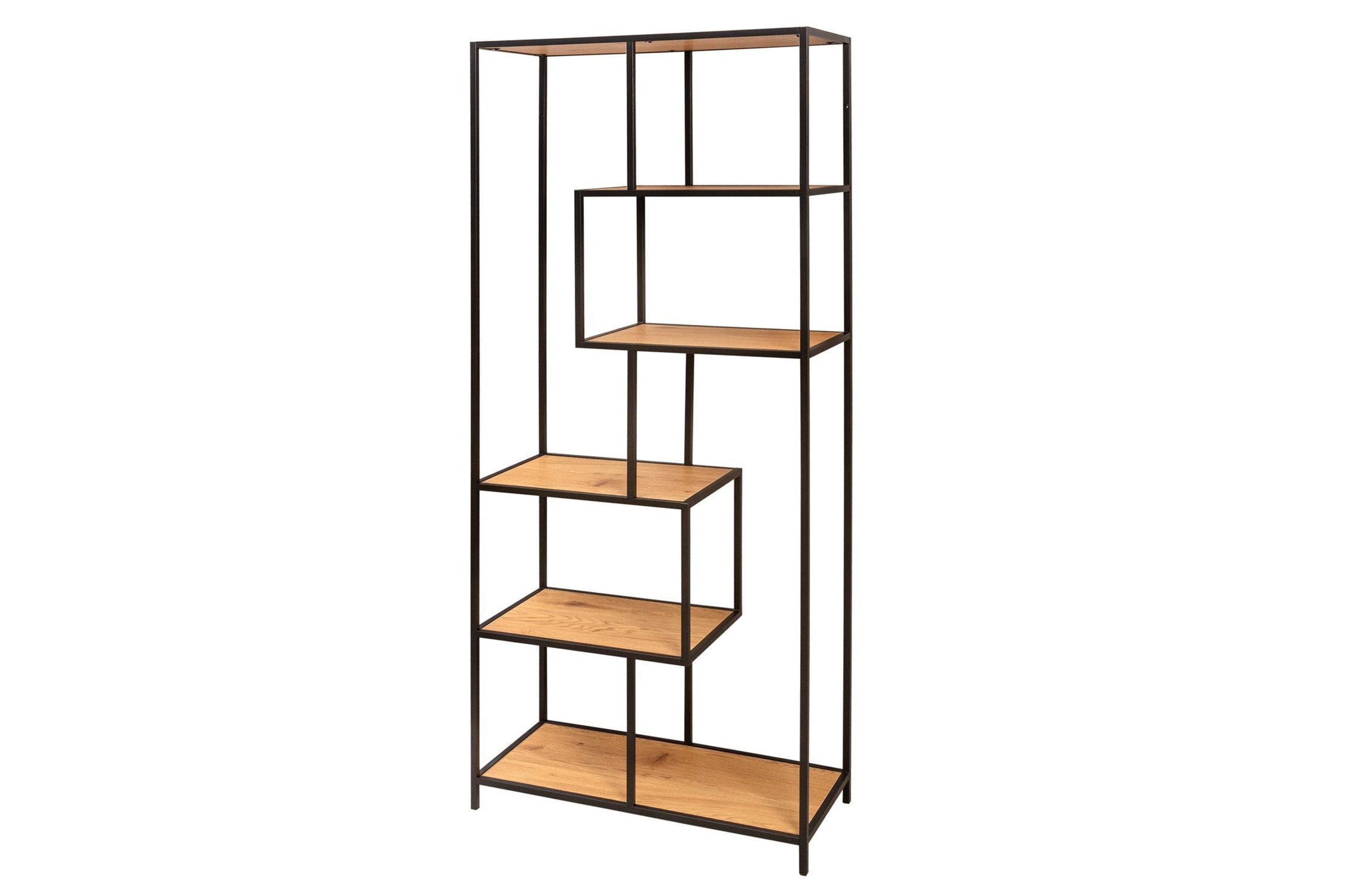 Regal Modern Holz Optik 77 x 185 cm asymmetrisch