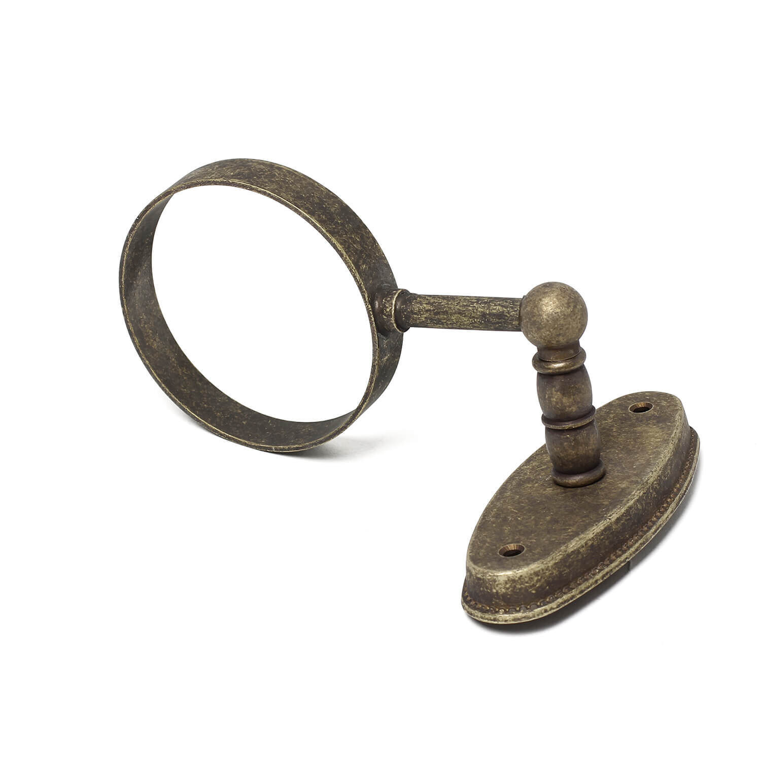 WC-Bürste Echt-Messing Keramik in Bronze Antik Weiß