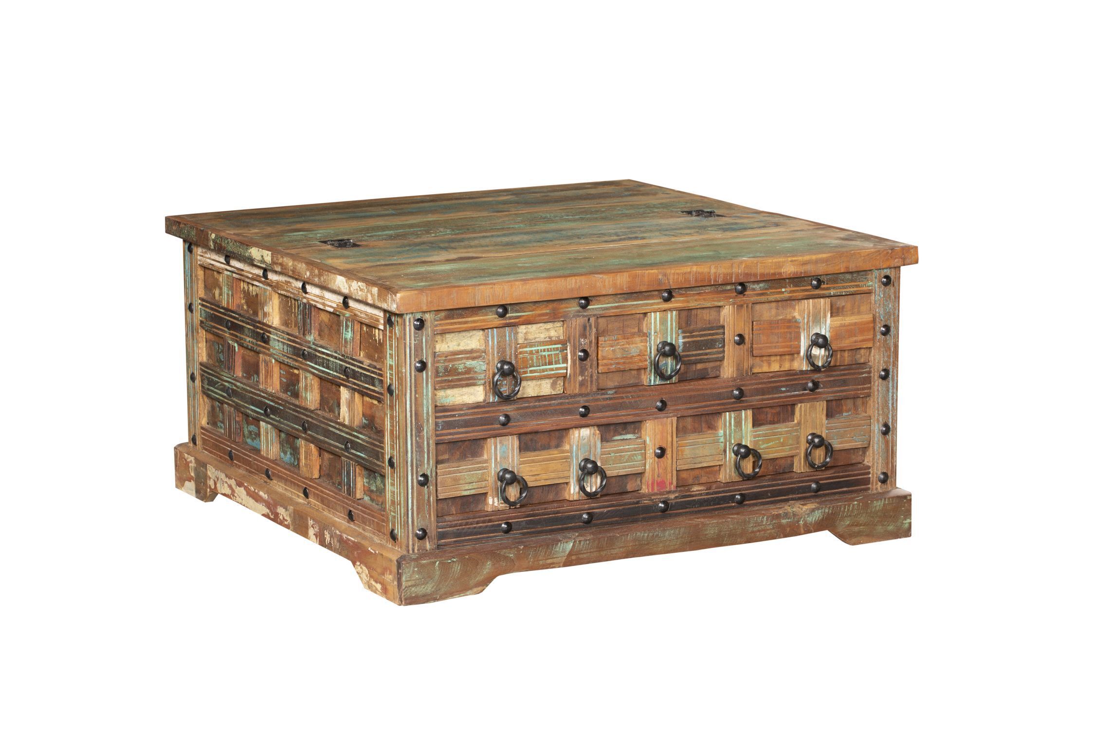 Truhentisch mit Schubladen B: 90 cm Holz Bunt BLAIR