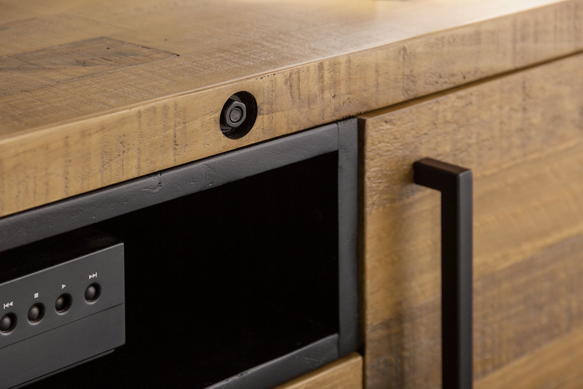 TV Lowboard 200 cm breit Kufengestell Industrial Design
