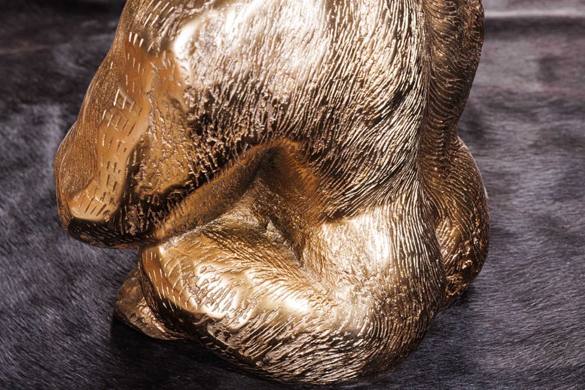 Couchtisch Hartglas Metall in Gold 60x60 cm Handarbeit