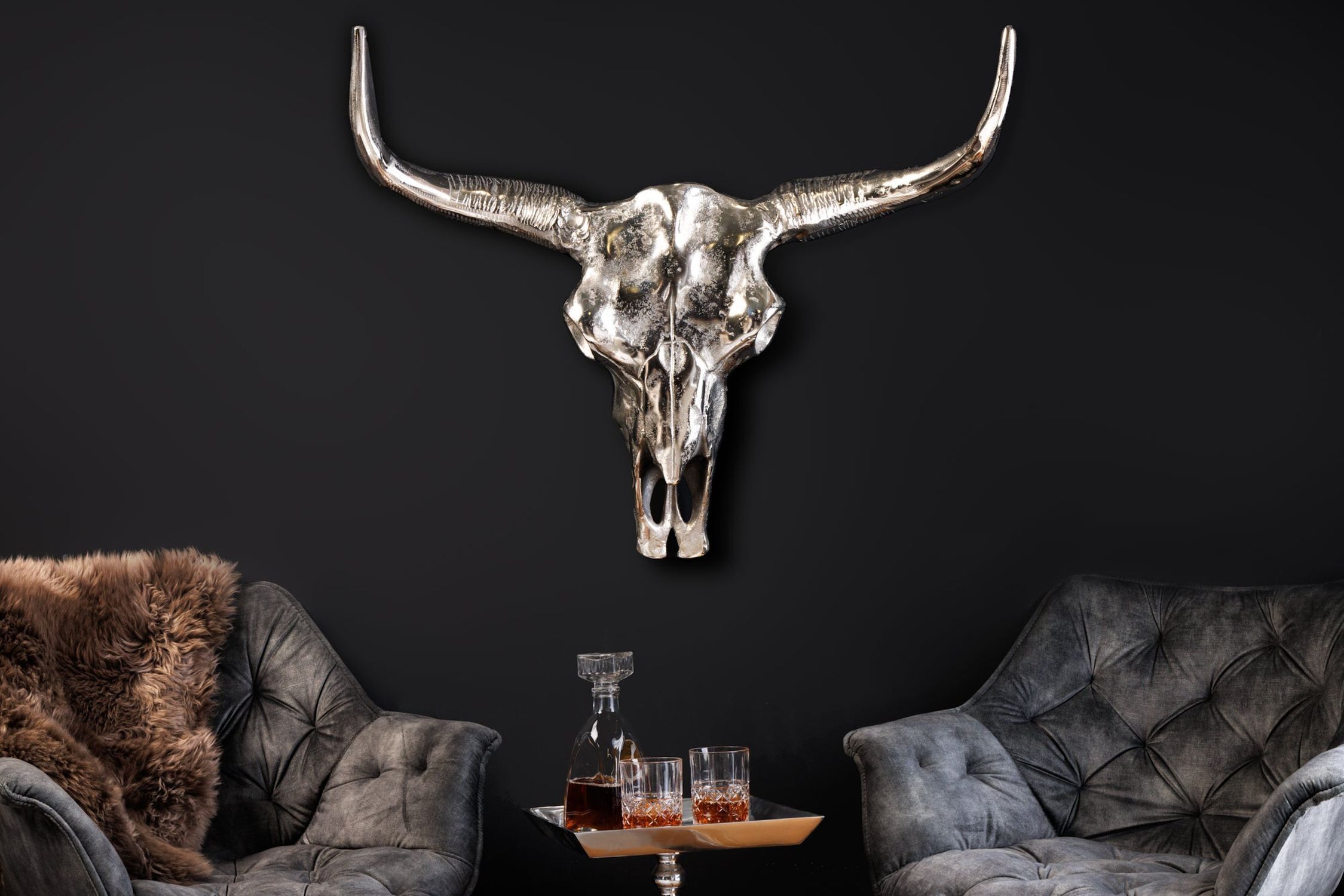 Couch, Mobiliar, Glas, Langhorn, Wohnzimmer