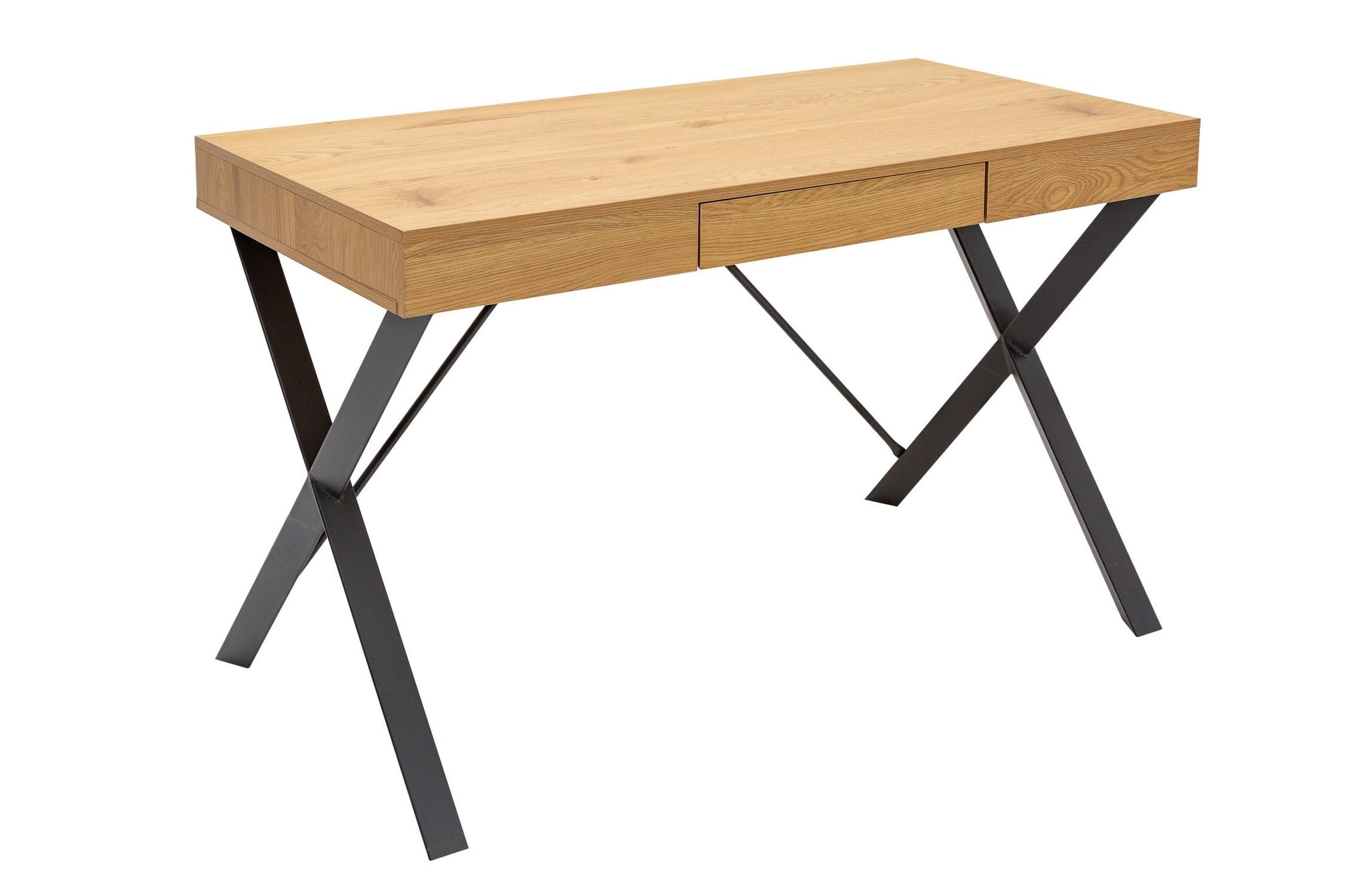 Schreibtisch mit Schublade in Eiche Schwarz 110x76 cm