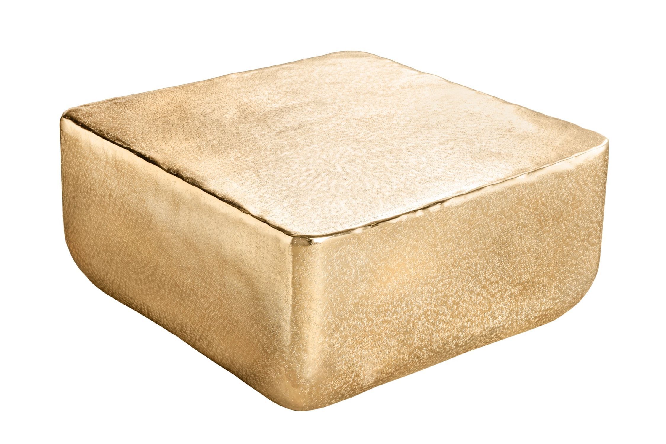 Couchtisch Metall in Gold 68 x 68 cm Handarbeit