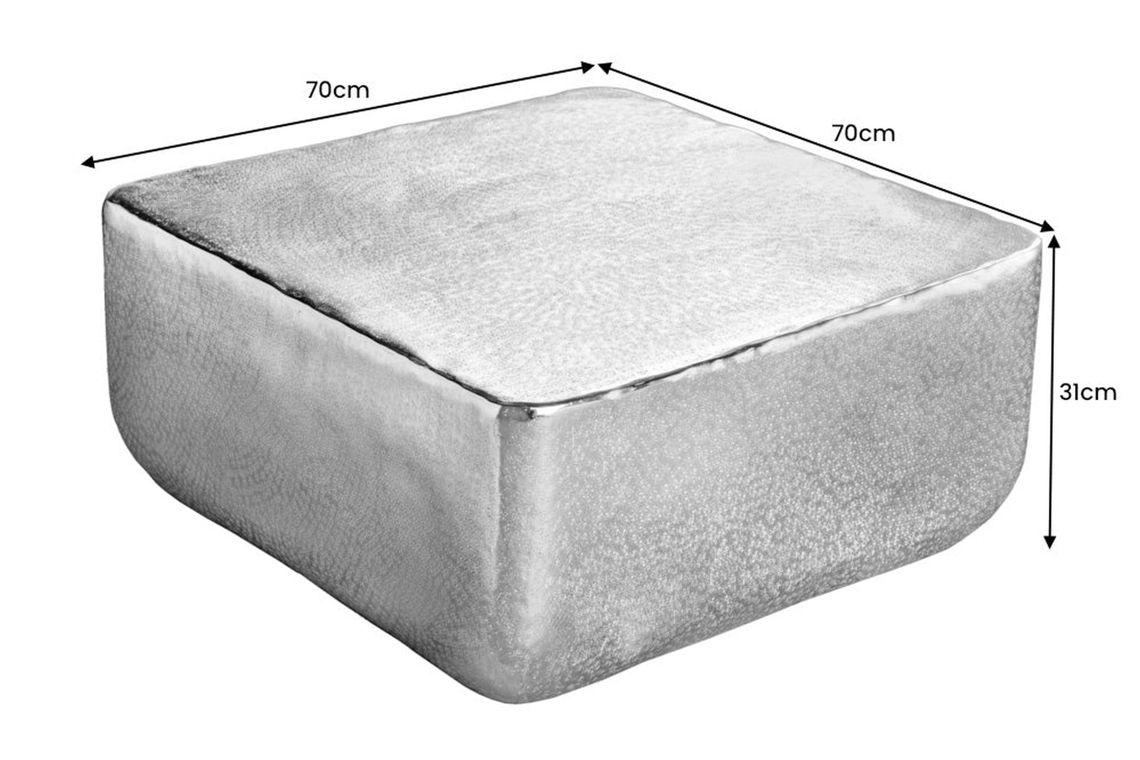 Couchtisch Metall in Gold 68 x 68 cm Handarbeit