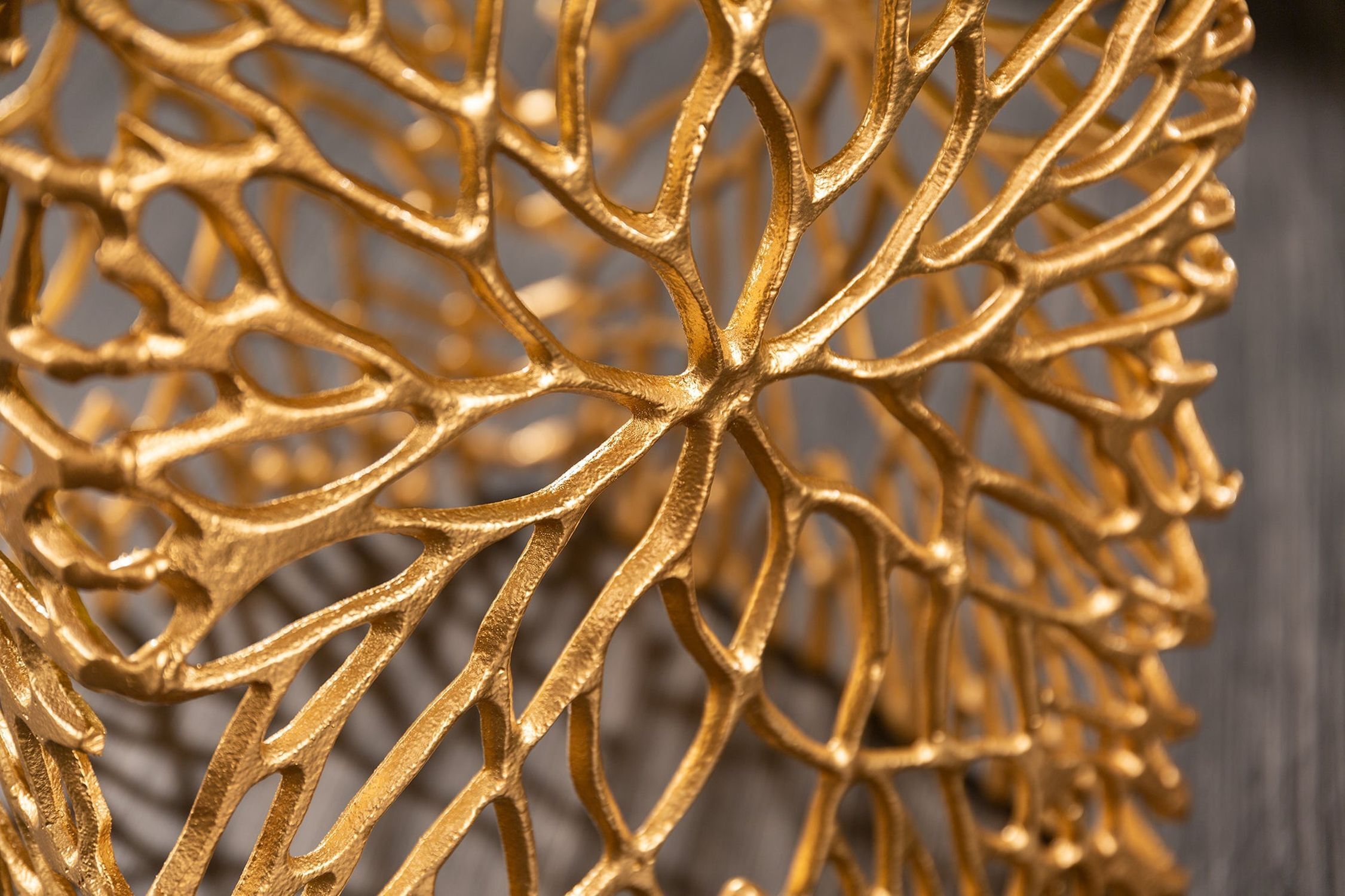 Beistelltisch 2er Set Metall in Gold Handarbeit