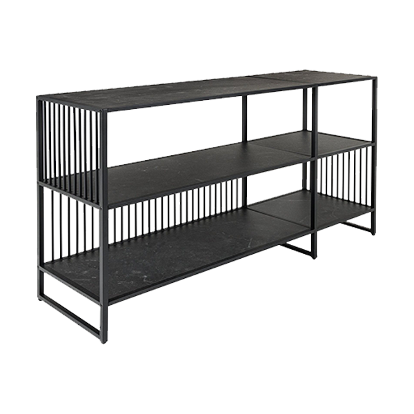 Regale Regal, Metall, Schwarz, 3 Ebenen, Offenes Regal