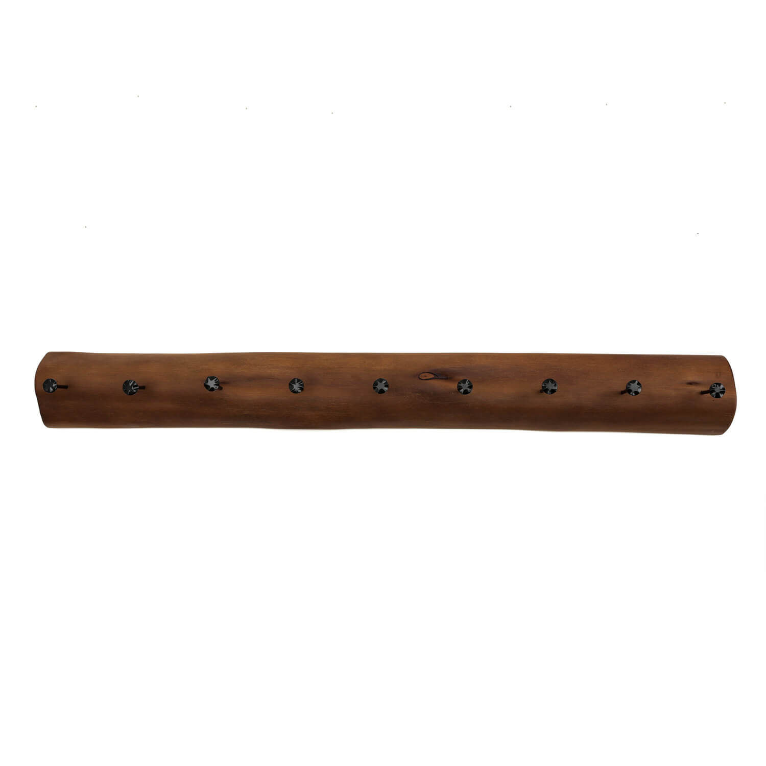 Wandgarderobe Holz Metall Handarbeit 49,5 cm in Braun Schwarz