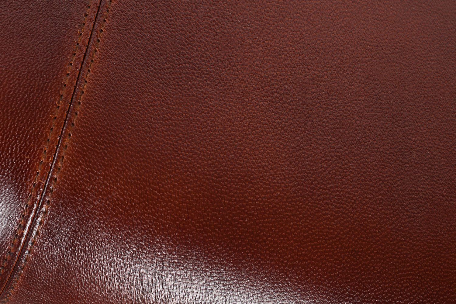 Sitzbank Echtleder Massivholz 40 cm in Kaffeebraun Natur