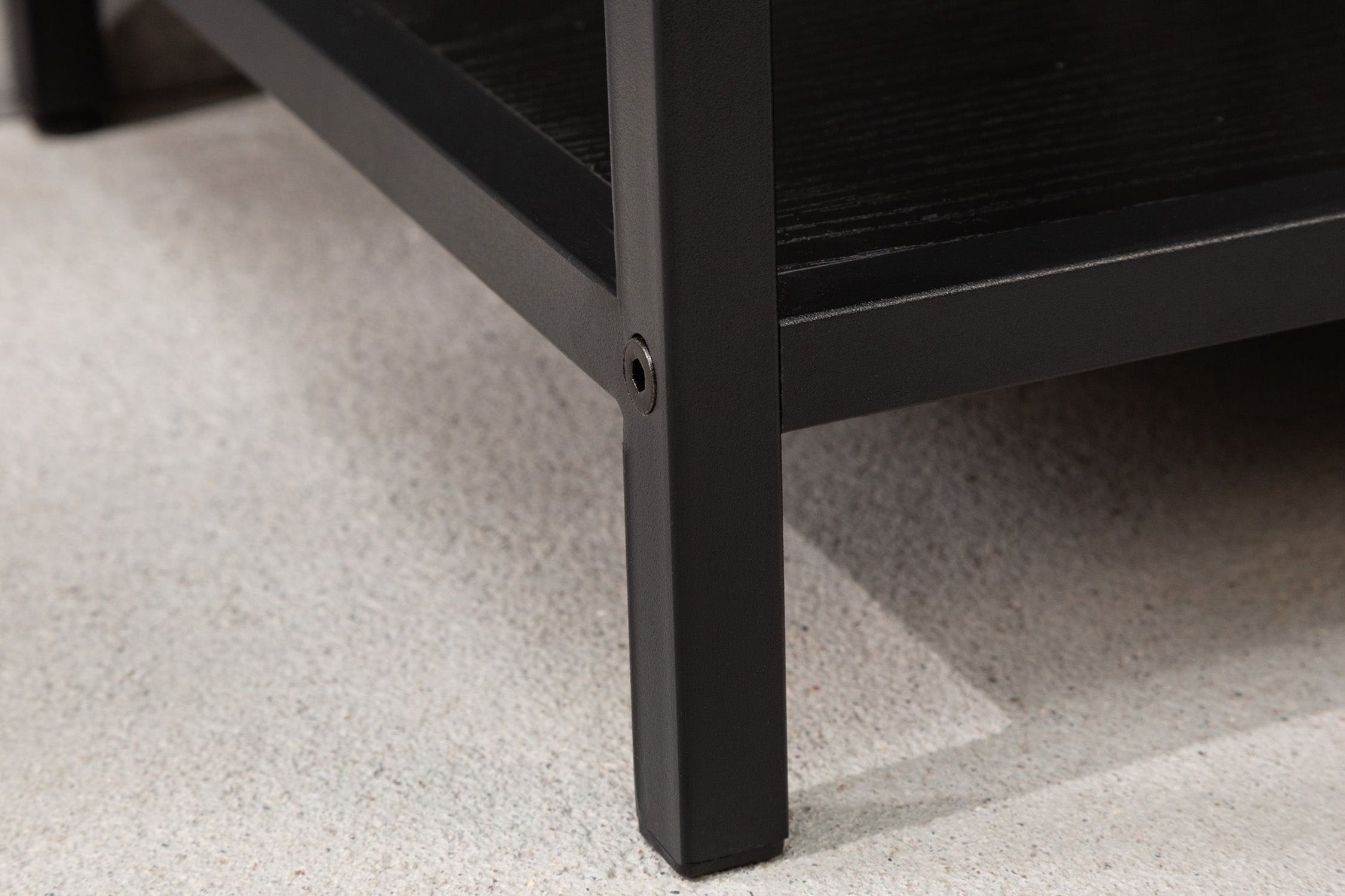 Standregal Schwarz 77 x 185 cm Modern asymmetrisch