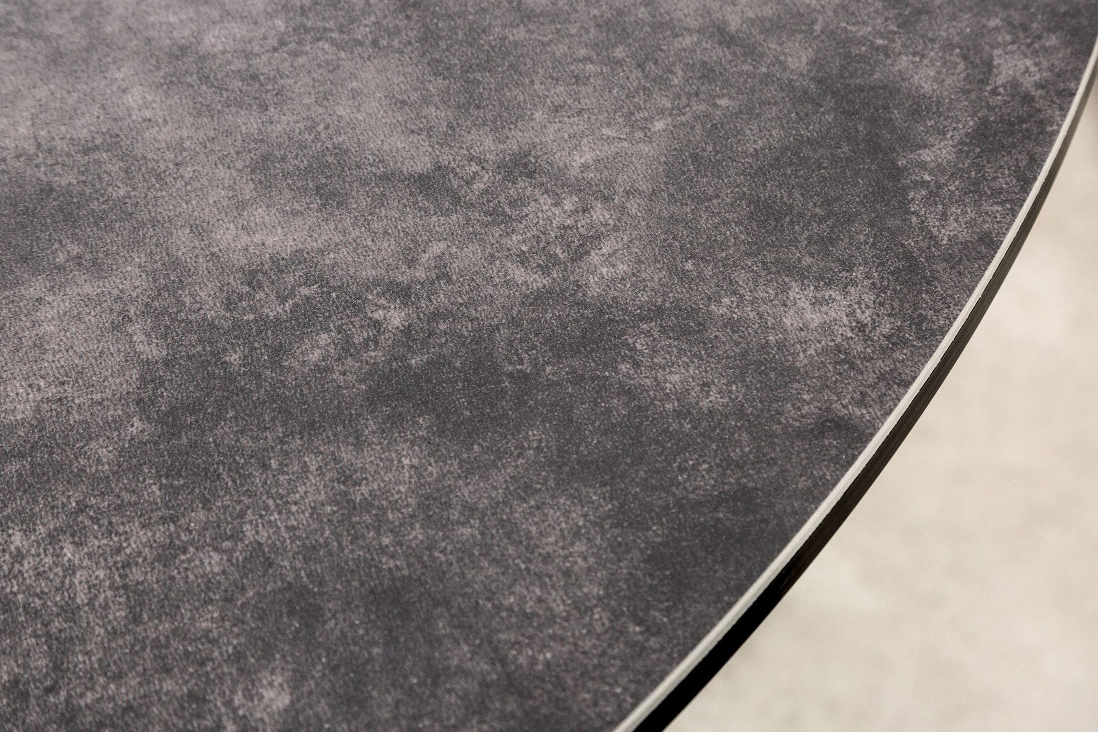Esstisch Keramik Metall in Anthrazit Schwarz 120x120 cm