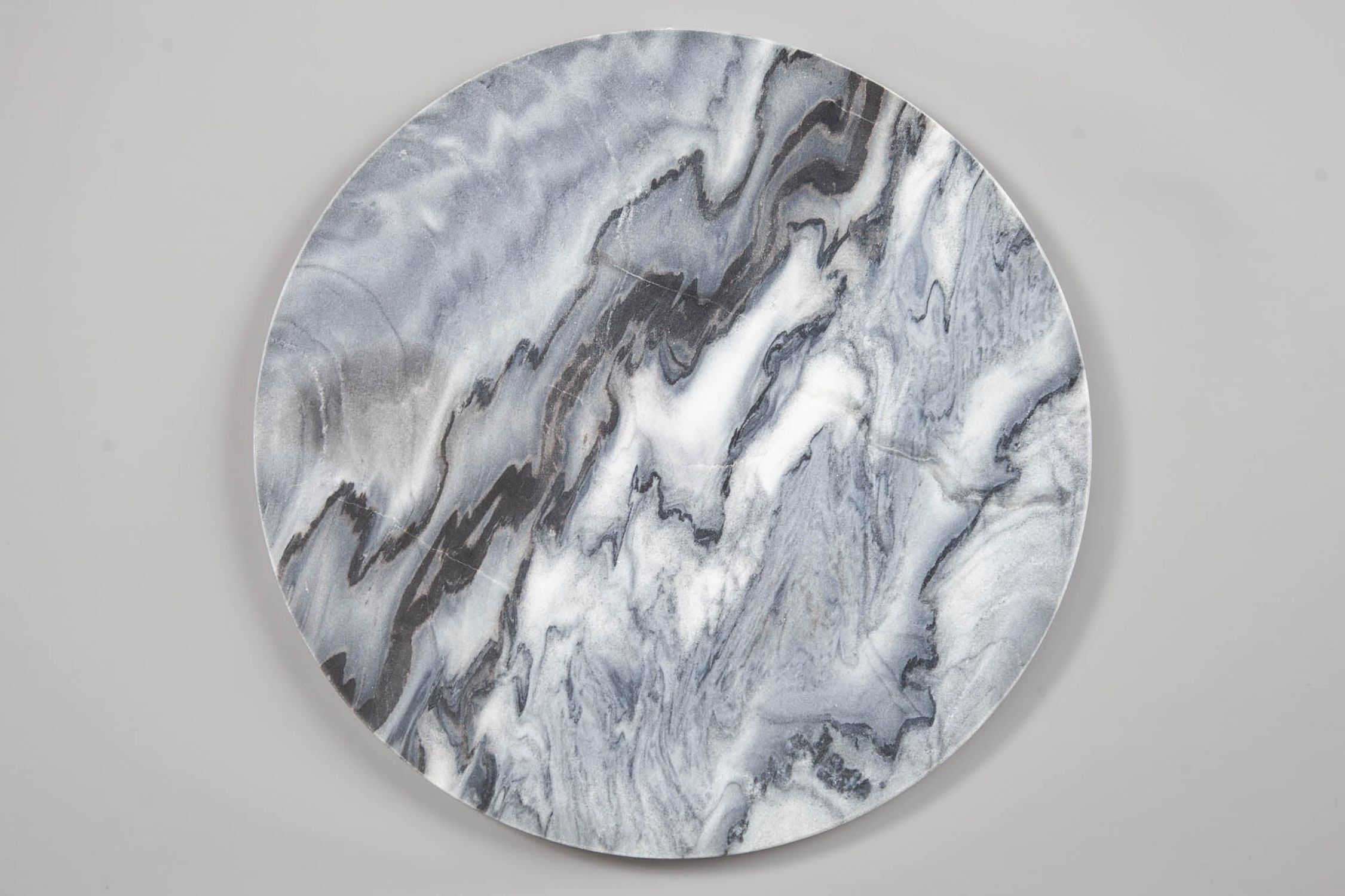 Beistelltisch Marmor Metall in Grau Silber 43x43 cm