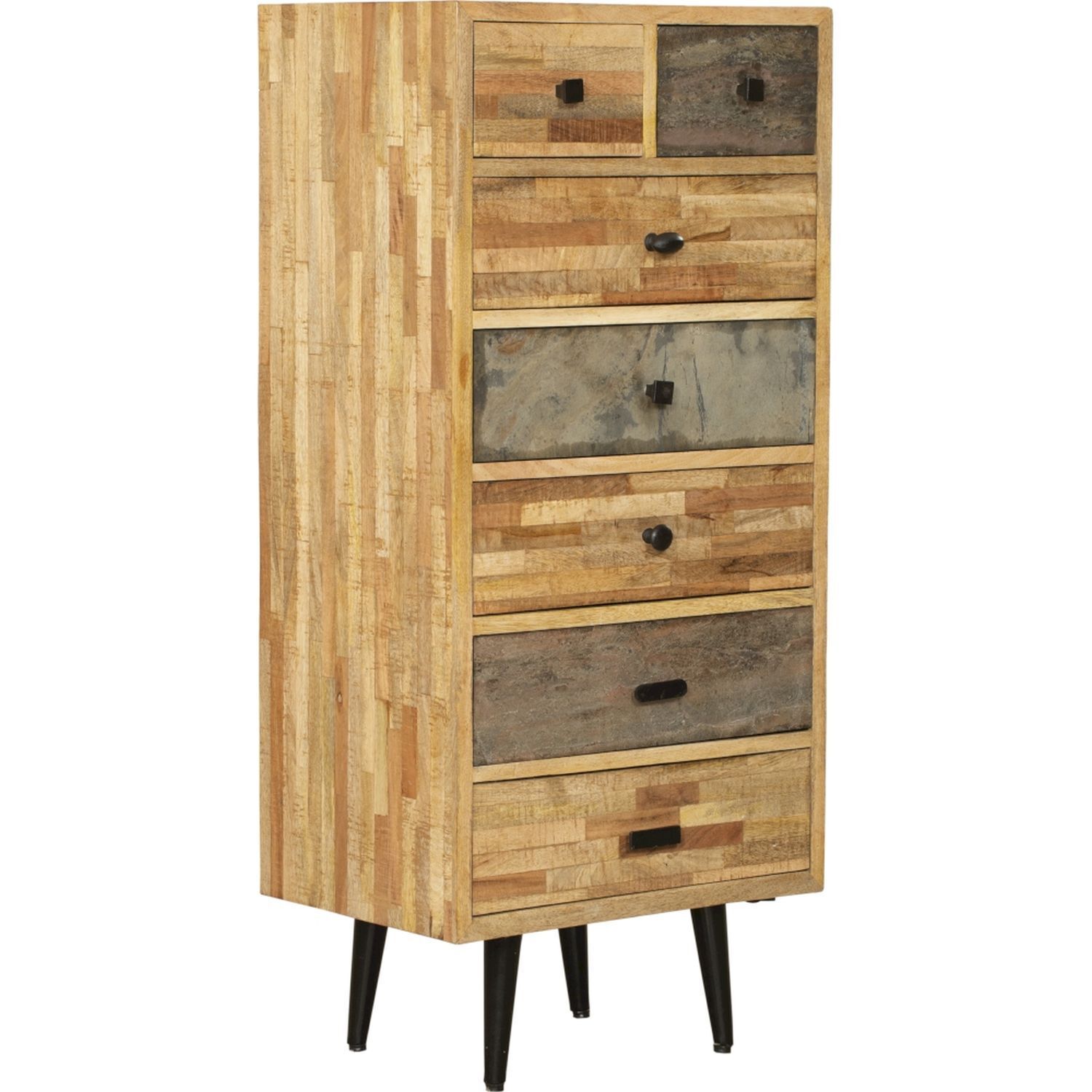 Kommode Holz Stahl H: 112 cm Modern dekorativ