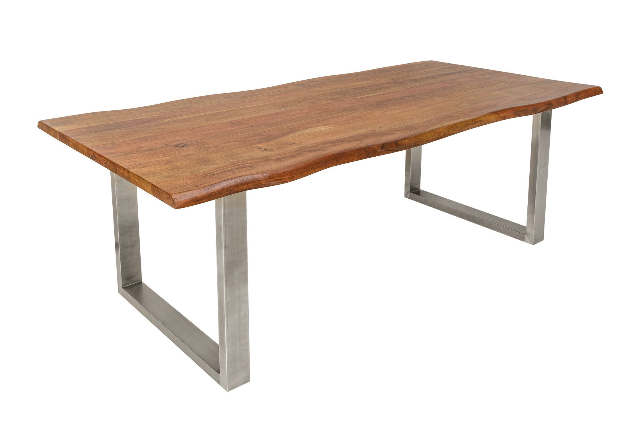 Esstisch Akazienholz Metall 180 x 90 cm Baumkante