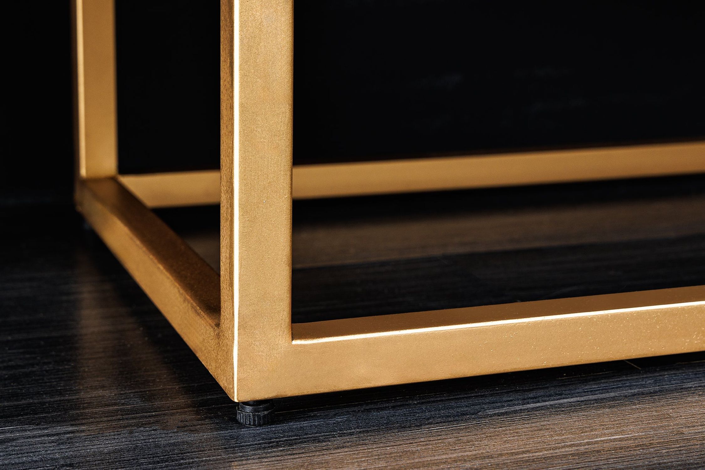 Highboard Schwarz Gold 100 x 120 cm (BxH) Holz Eisen