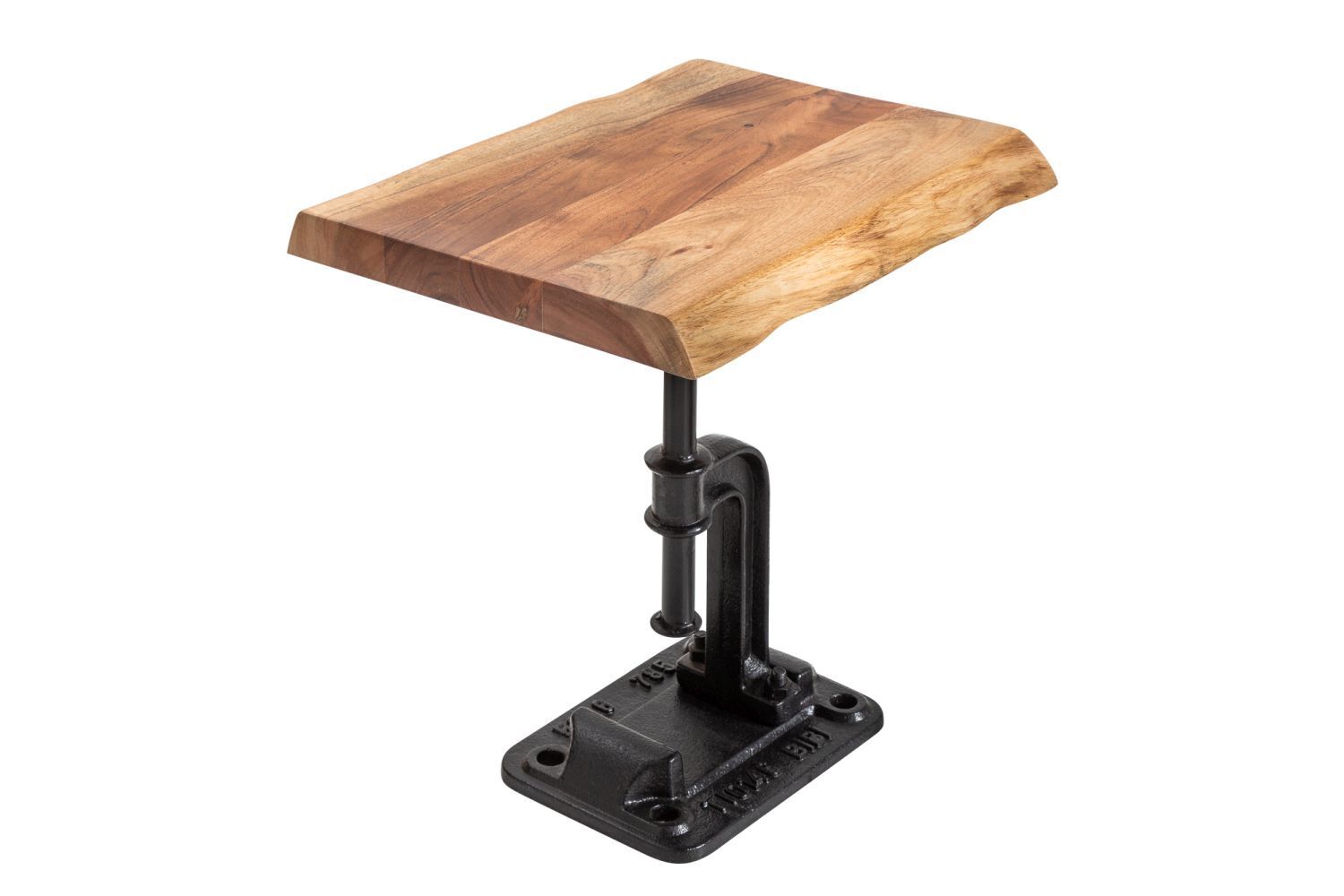 Beistelltisch Akazienholz Metall 43x180 cm in Natur Schwarz
