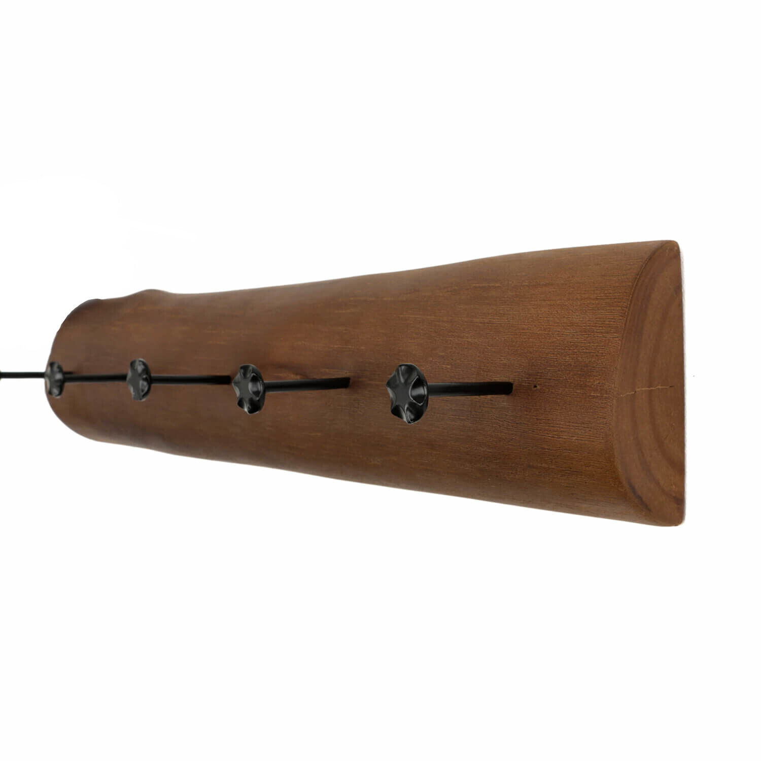 Wandgarderobe Holz Metall Handarbeit 100 cm in Braun Schwarz