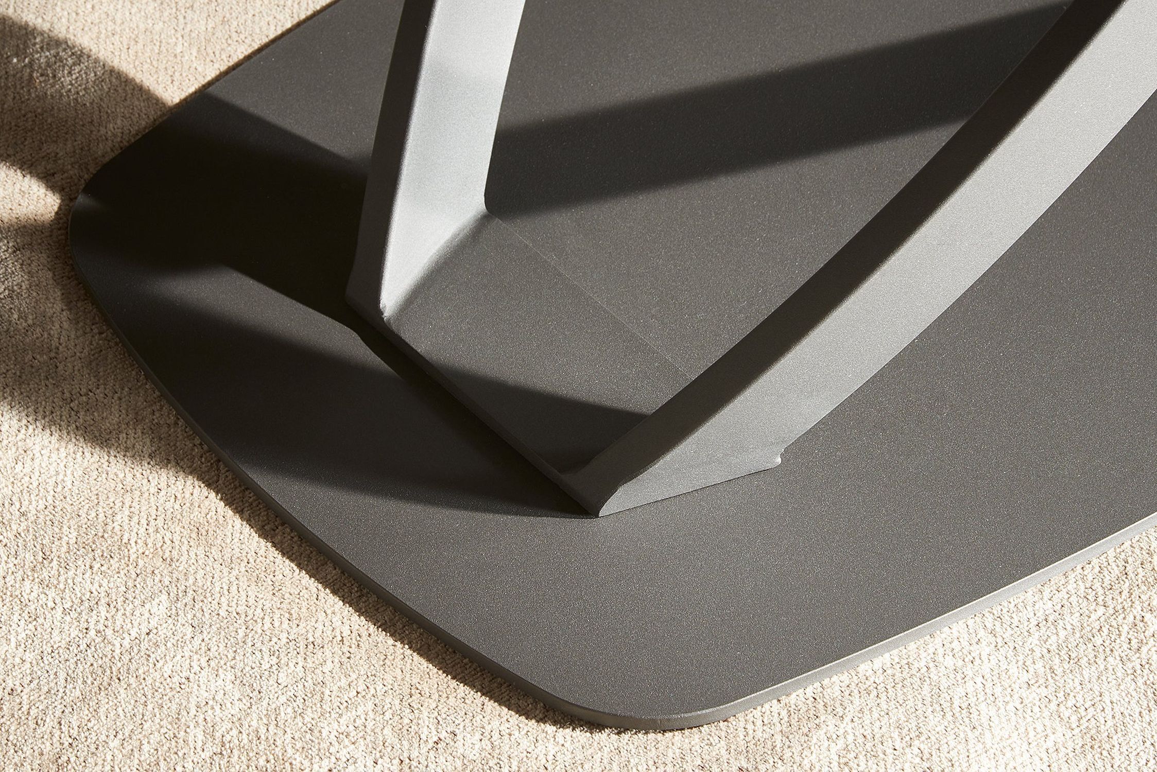 Esstisch ausziehbar Marmor Optik Keramik in Weiß Schwarz