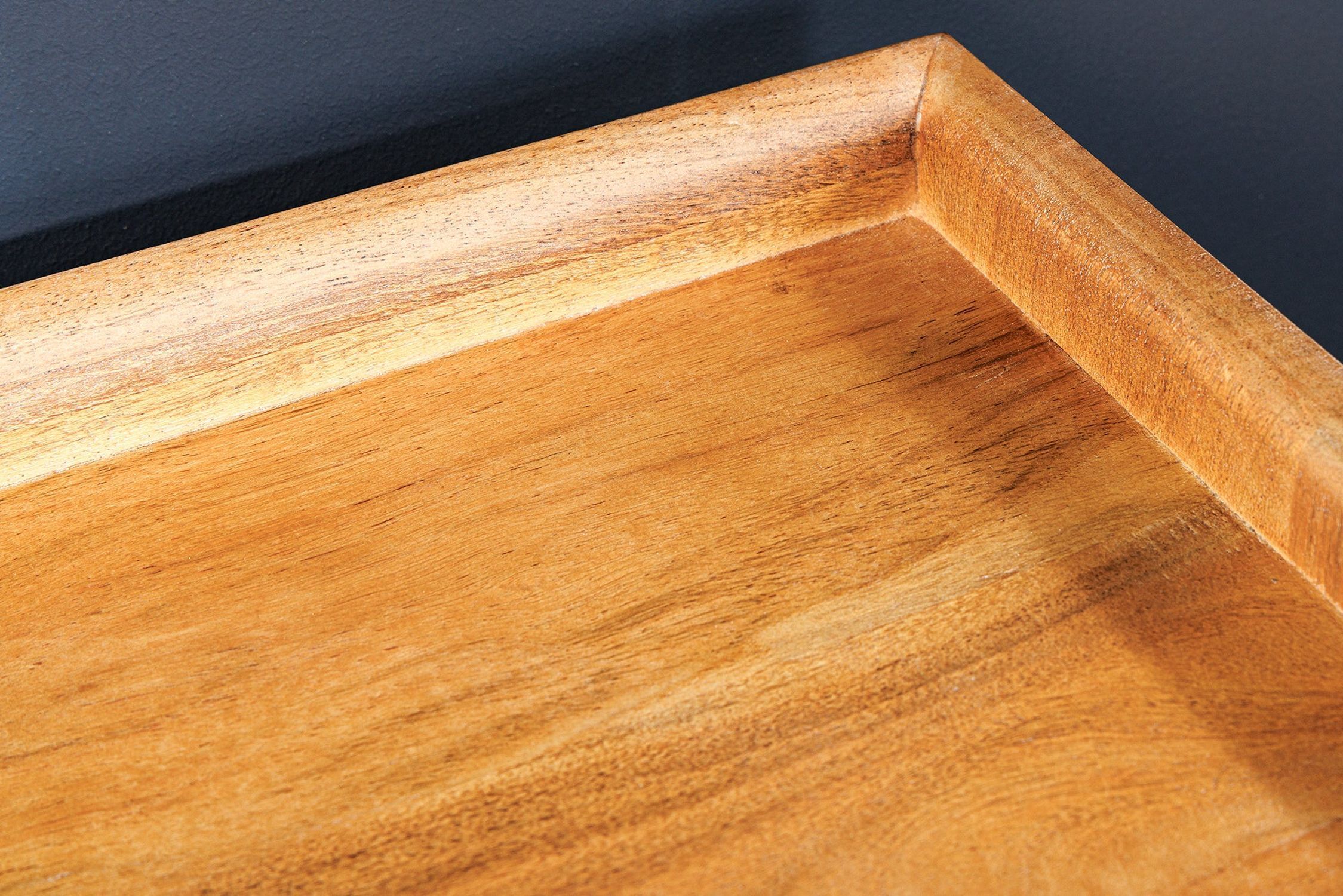 Schreibtisch mit Schublade Sheesham Holz Metall 132x50 cm