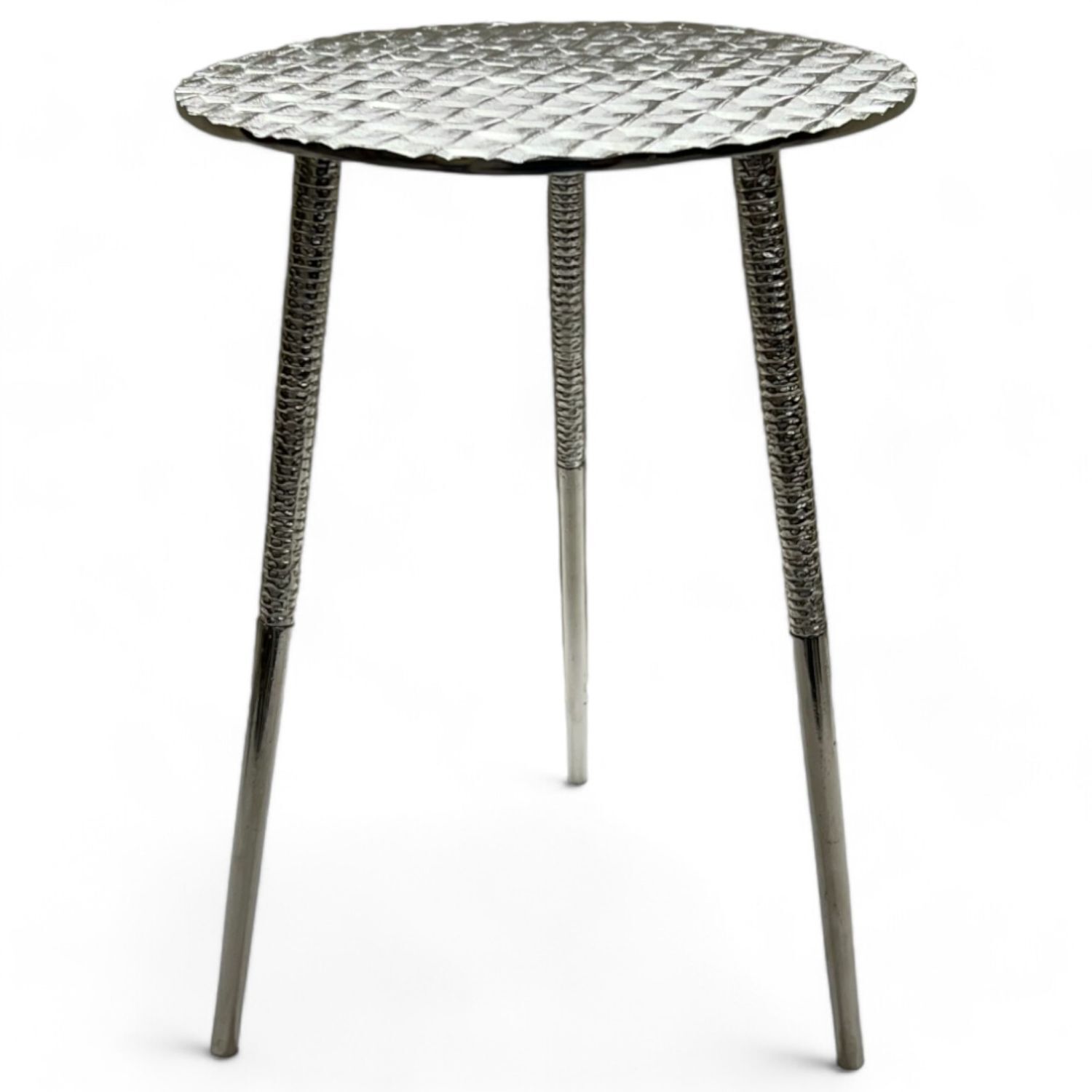 Beistelltisch rund Ø 47 cm H: 45,7 cm Grau Dreibein