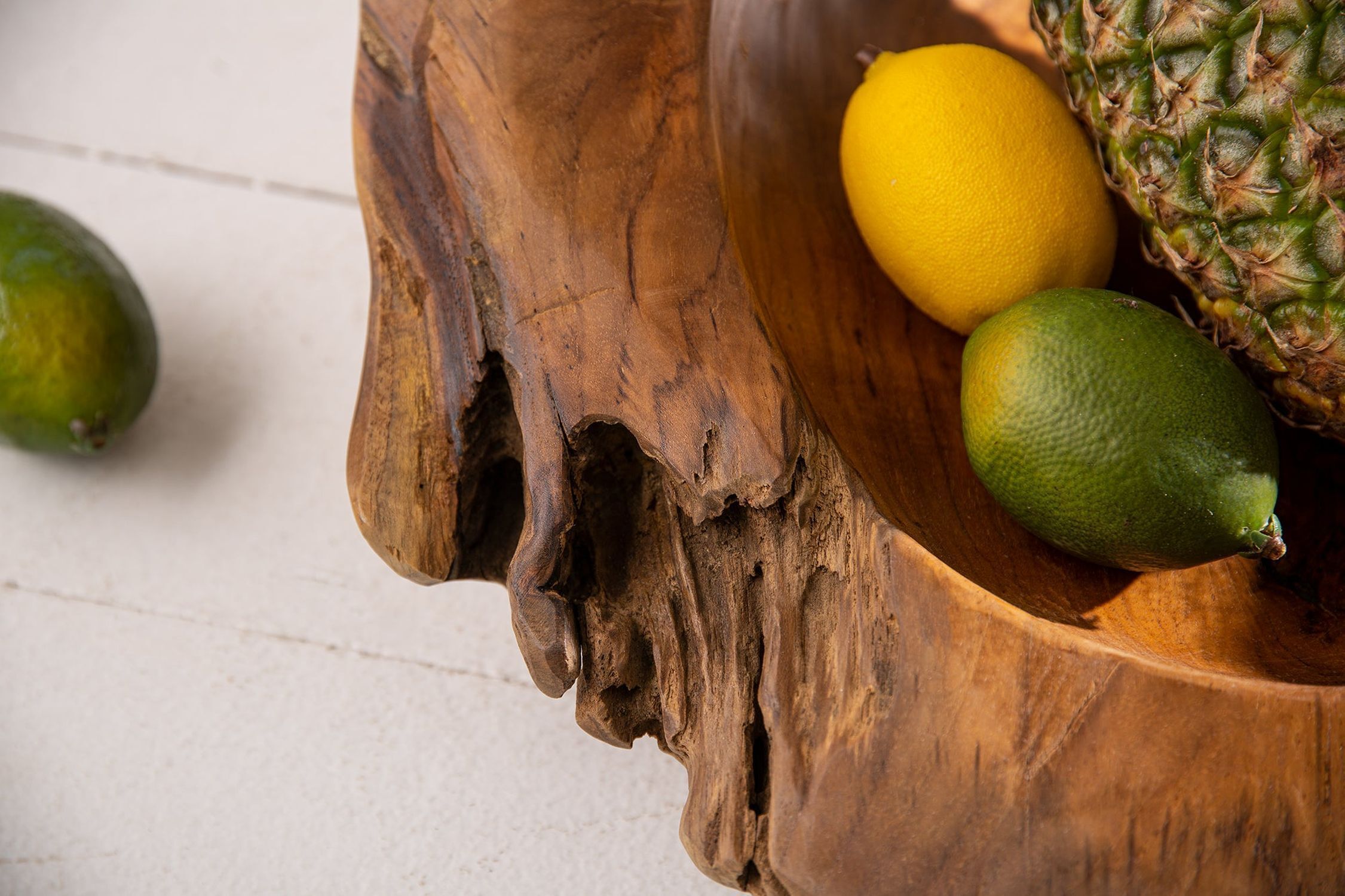 Deko Schale Teak Holz B: 50 cm Unikat Handarbeit