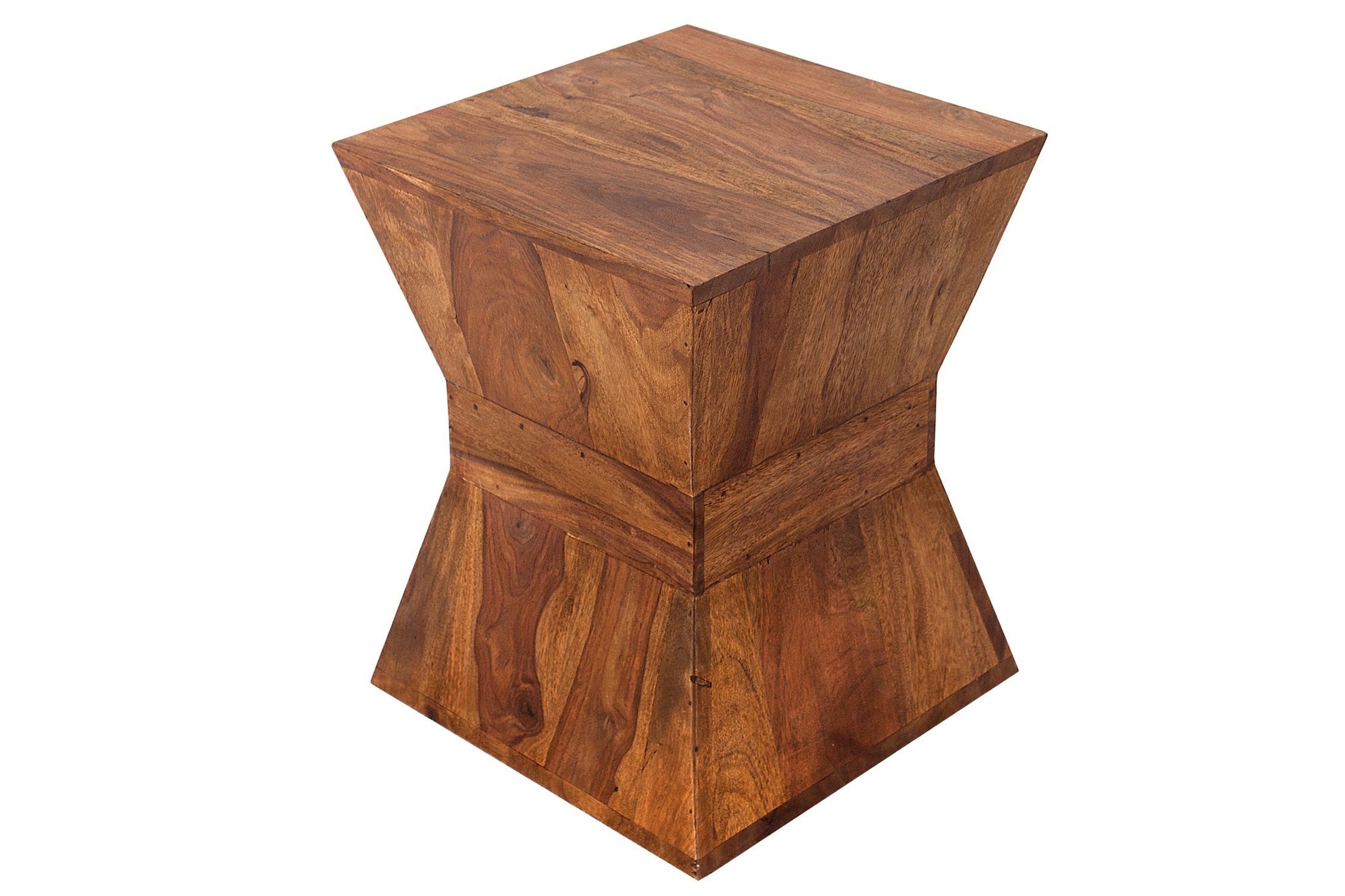 Beistelltisch Sheesham Holz in Natur 35 x 35 cm