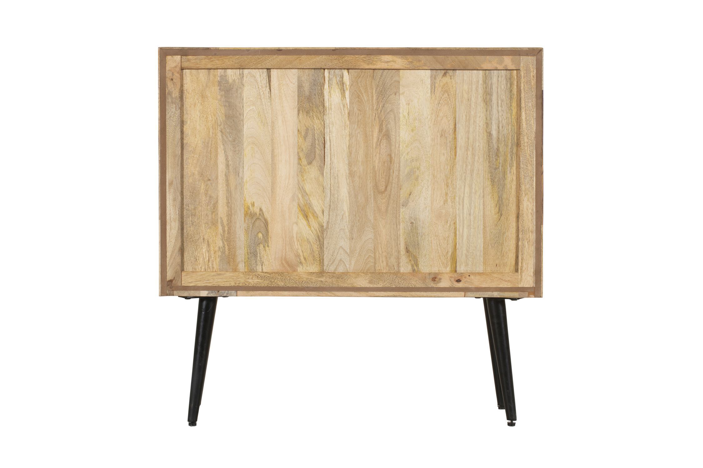 Sideboard Holz Stahl 92 cm breit Natur Grau Schwarz