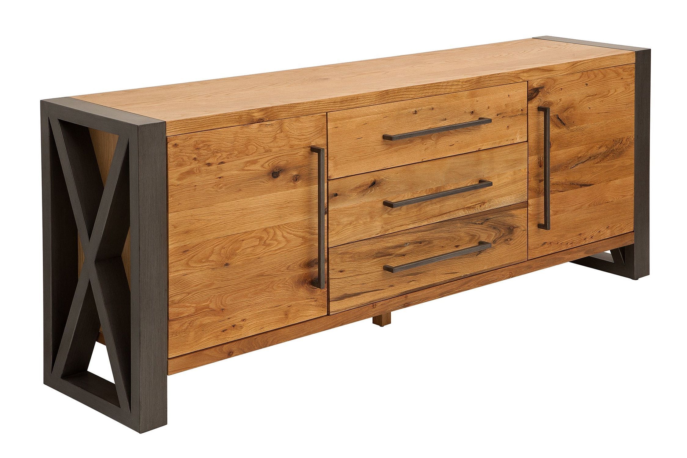 XXL Sideboard Wildeiche 200 cm breit Kufengestell Industrial