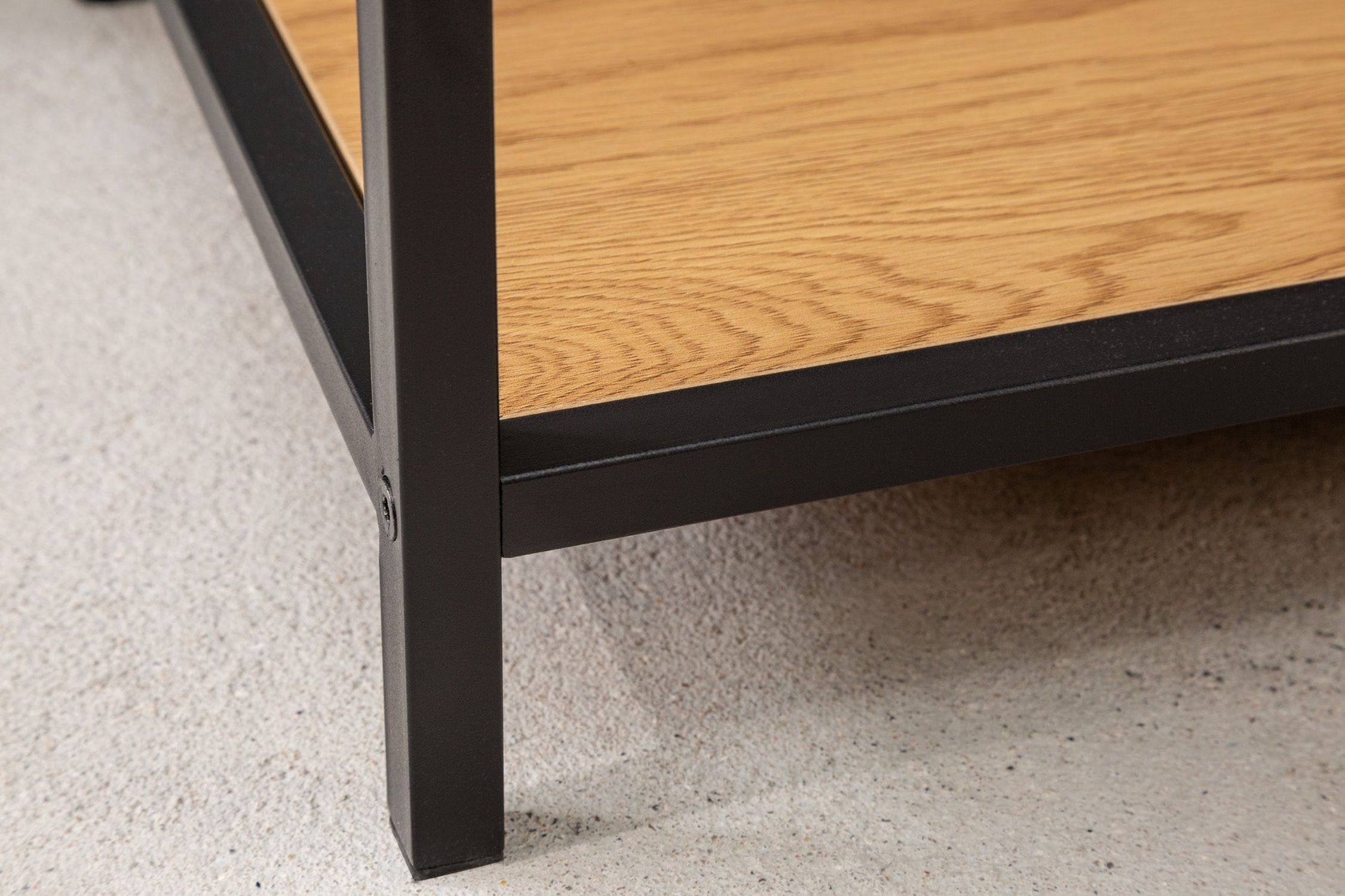 Standregal Modern 114 x 185 cm in Holz Optik asymmetrisch