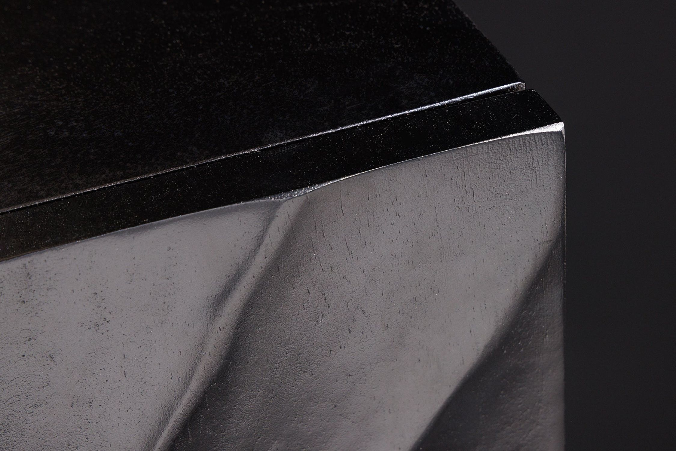 Hängesideboard Schwarz Holz 177 cm breit Handarbeit 3D-Motiv