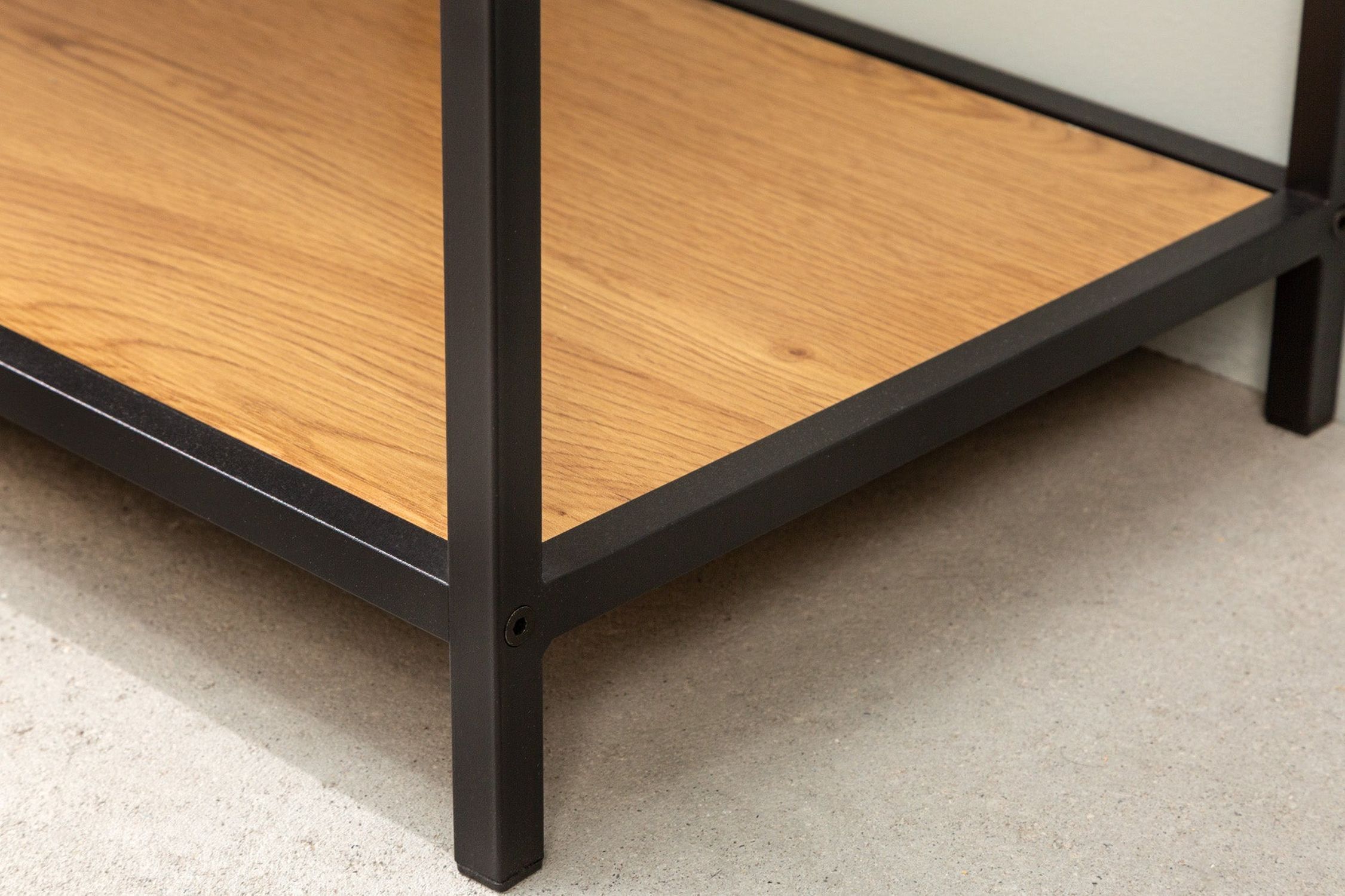 Regal Modern Holz Optik 77 x 185 cm asymmetrisch