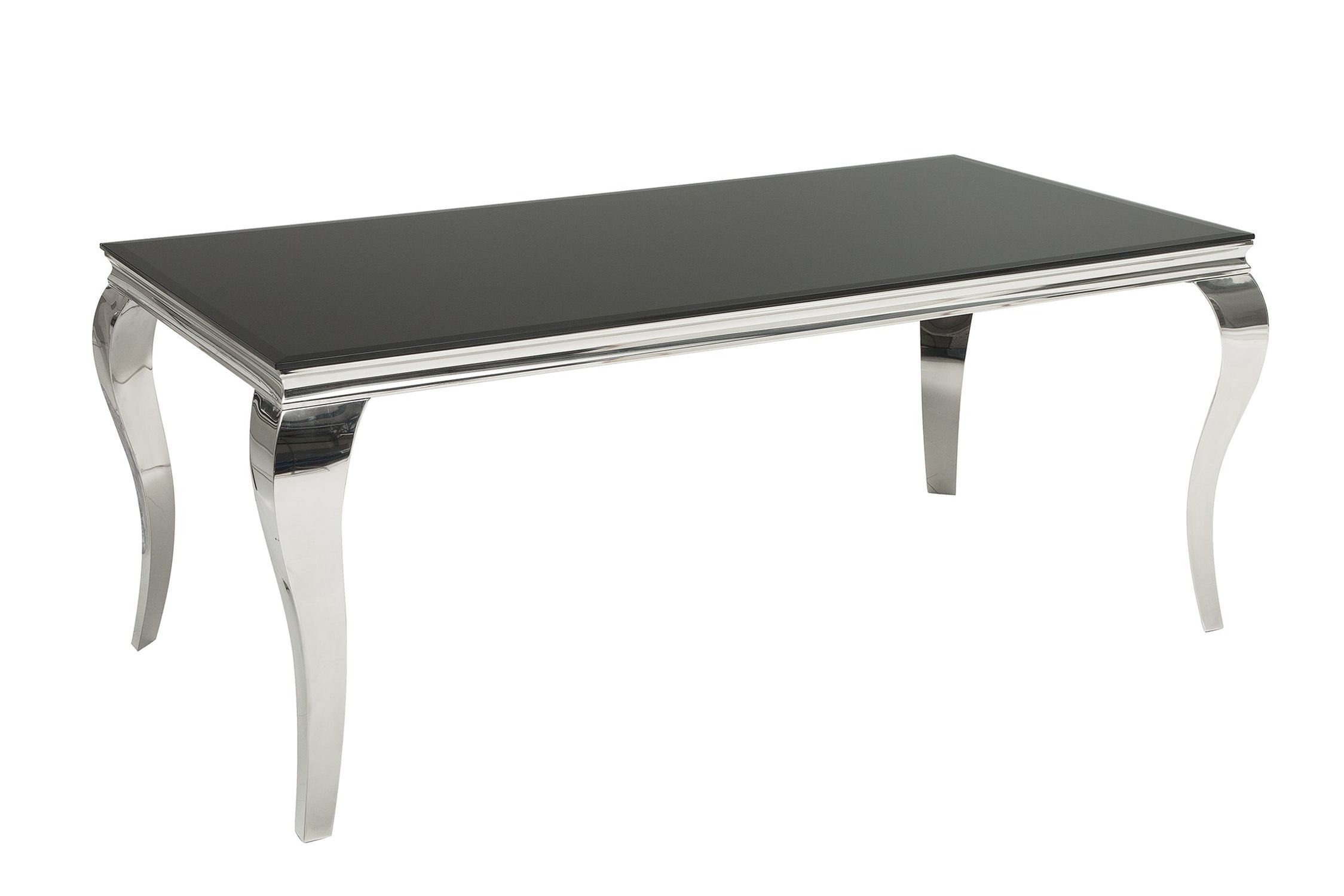 Esstisch Keramik in Schwarz Silber 180 x 90 cm