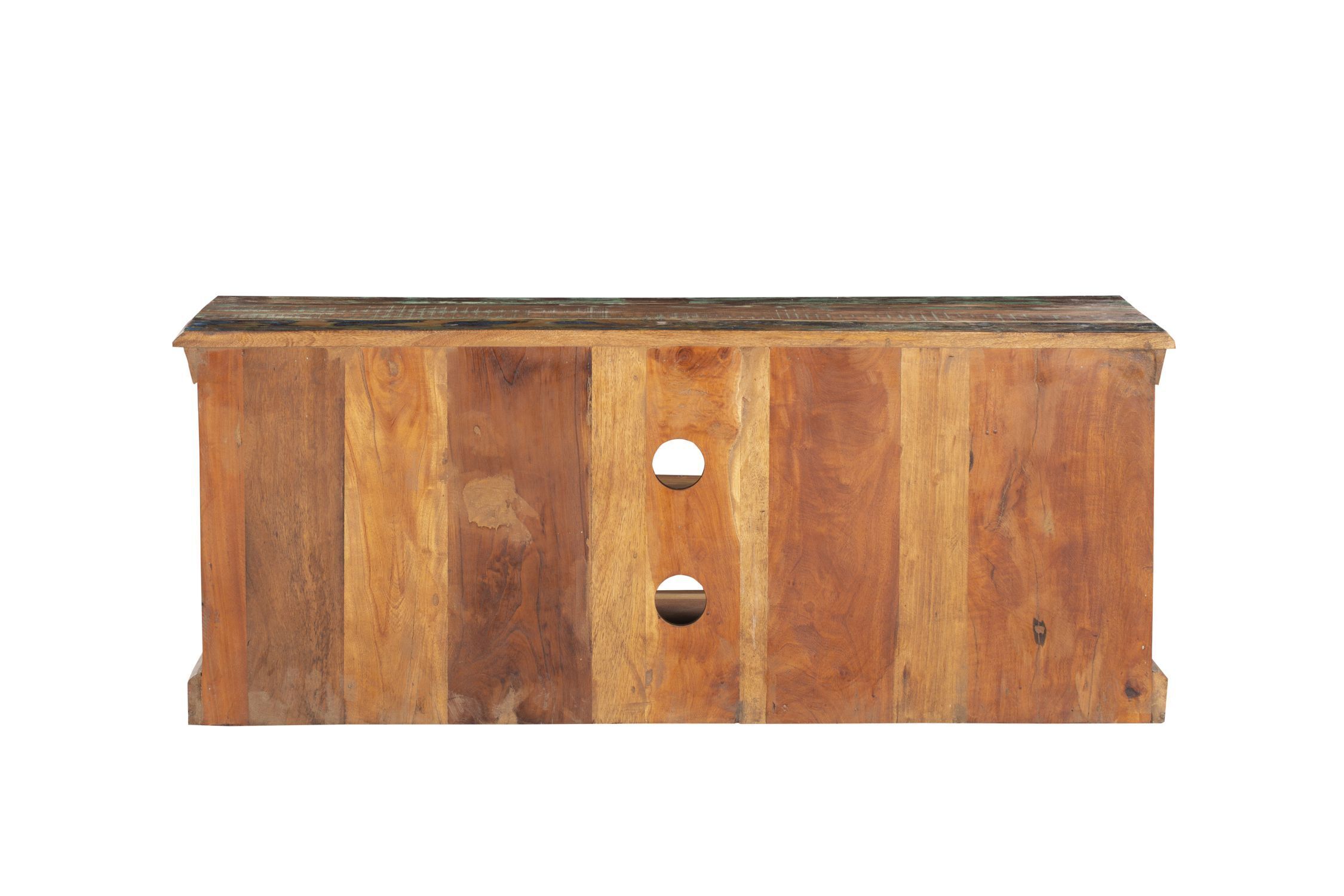 TV Lowboard Holz massiv 125 cm lang Bunt BAIN