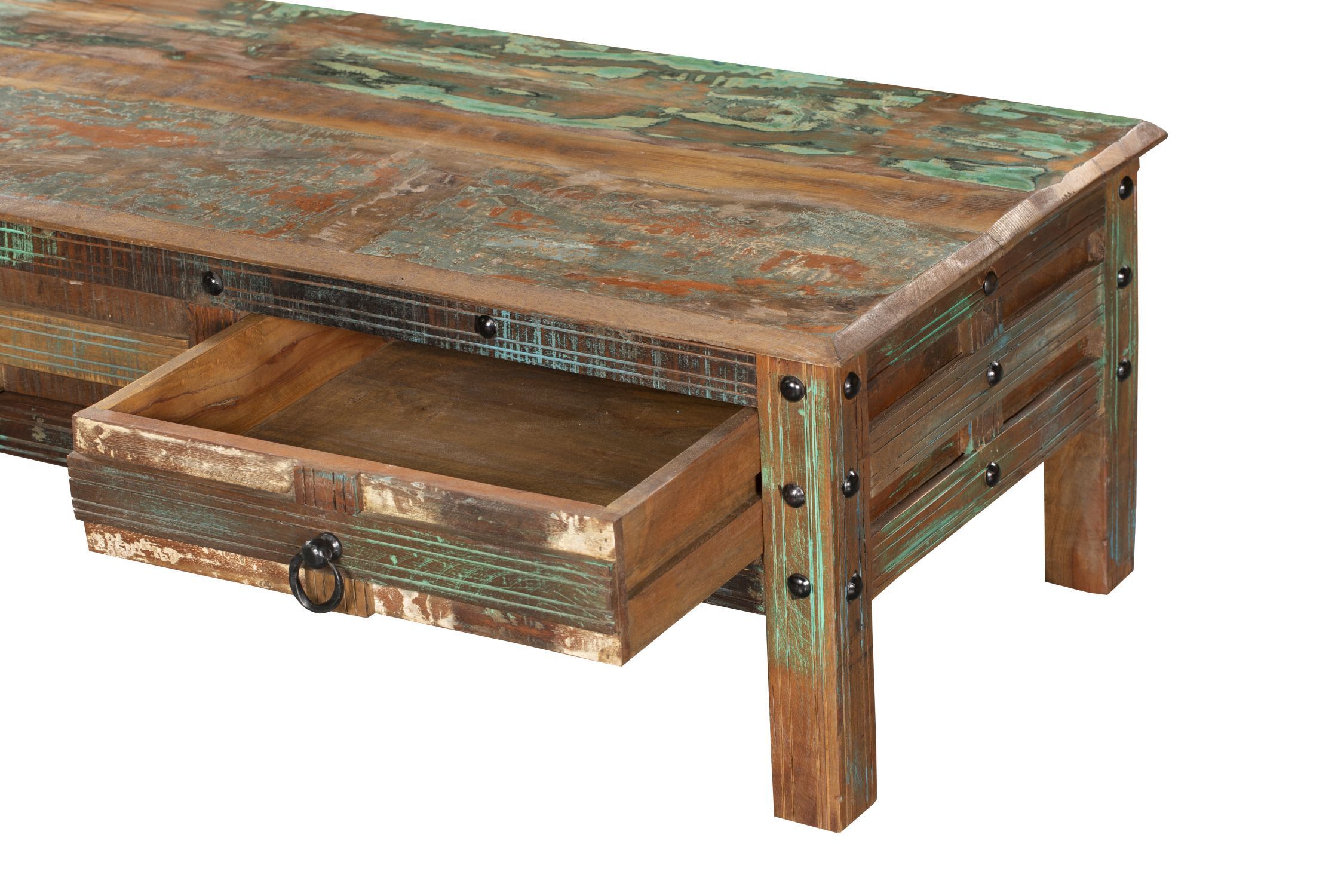 Couchtisch mit Schubladen 115 cm Holz Bunt BLAIR