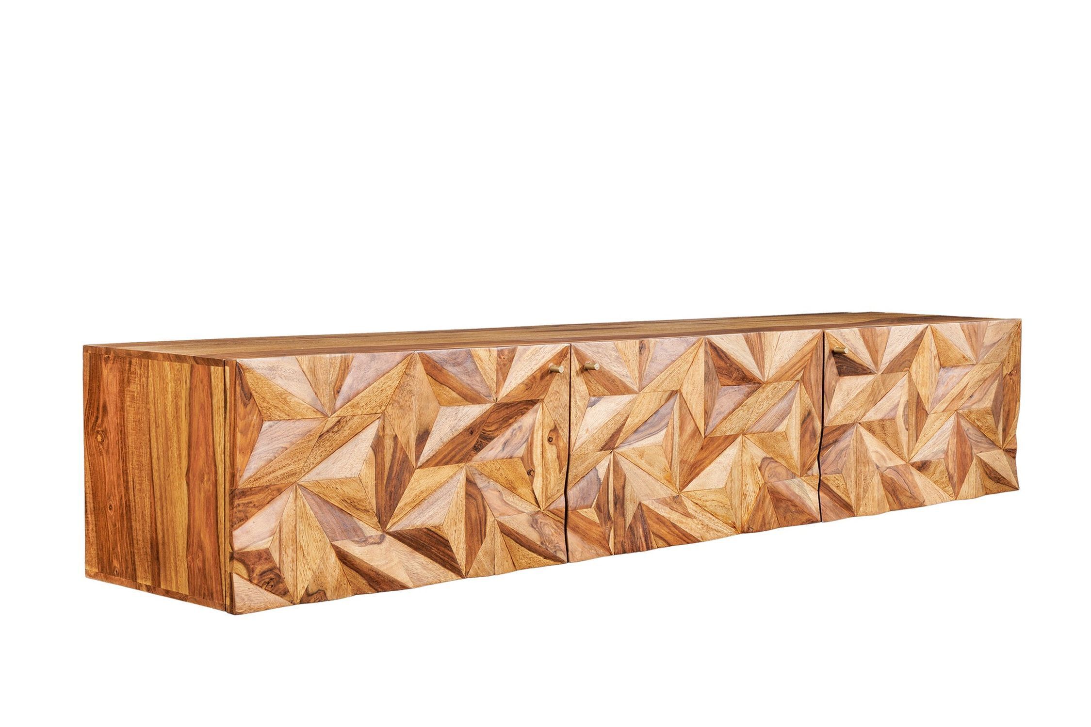 TV Hängeboard Sheesham Holz 160 cm Handarbeit massiv