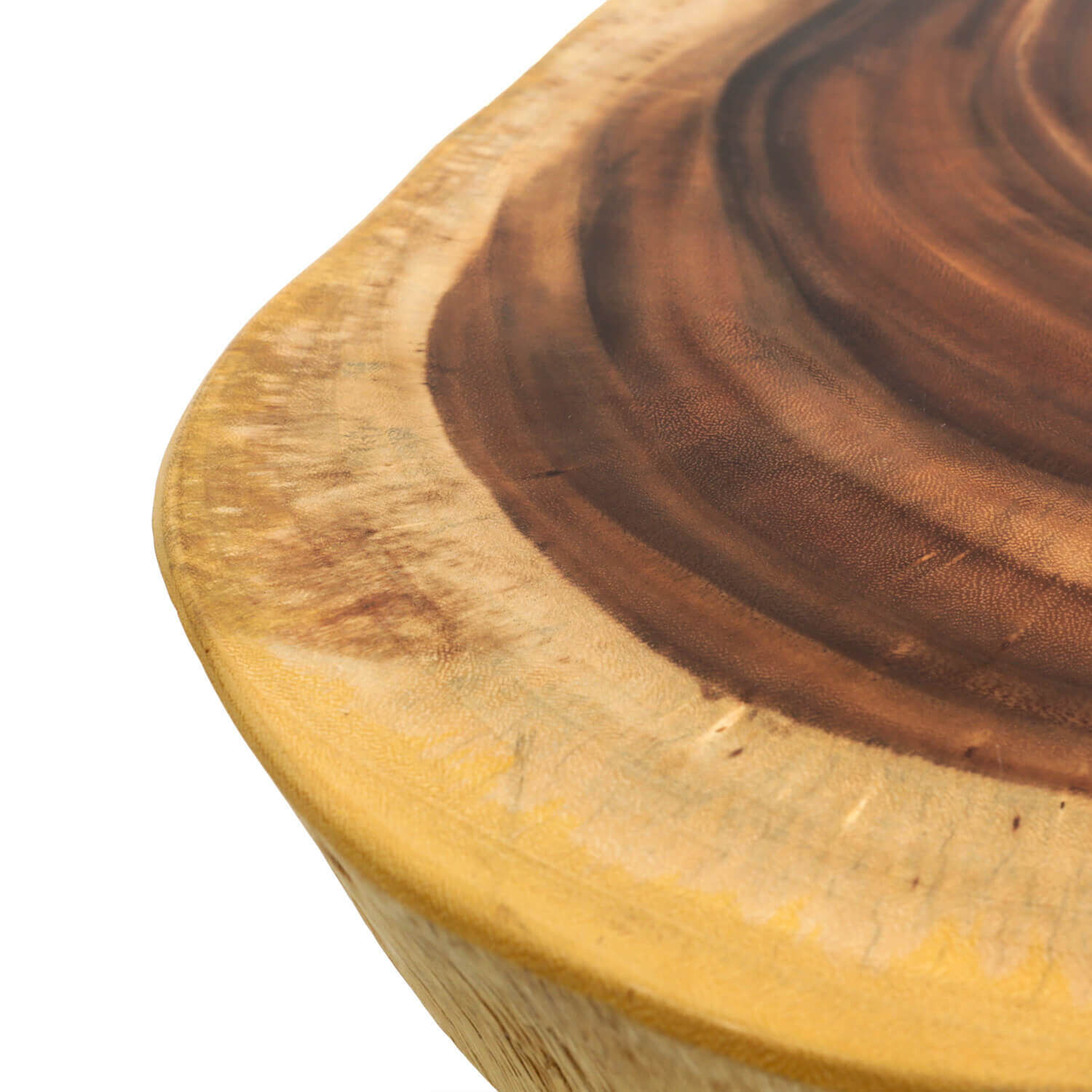 Couchtisch Akazienholz Handarbeit 80x75 cm in Natur Holz